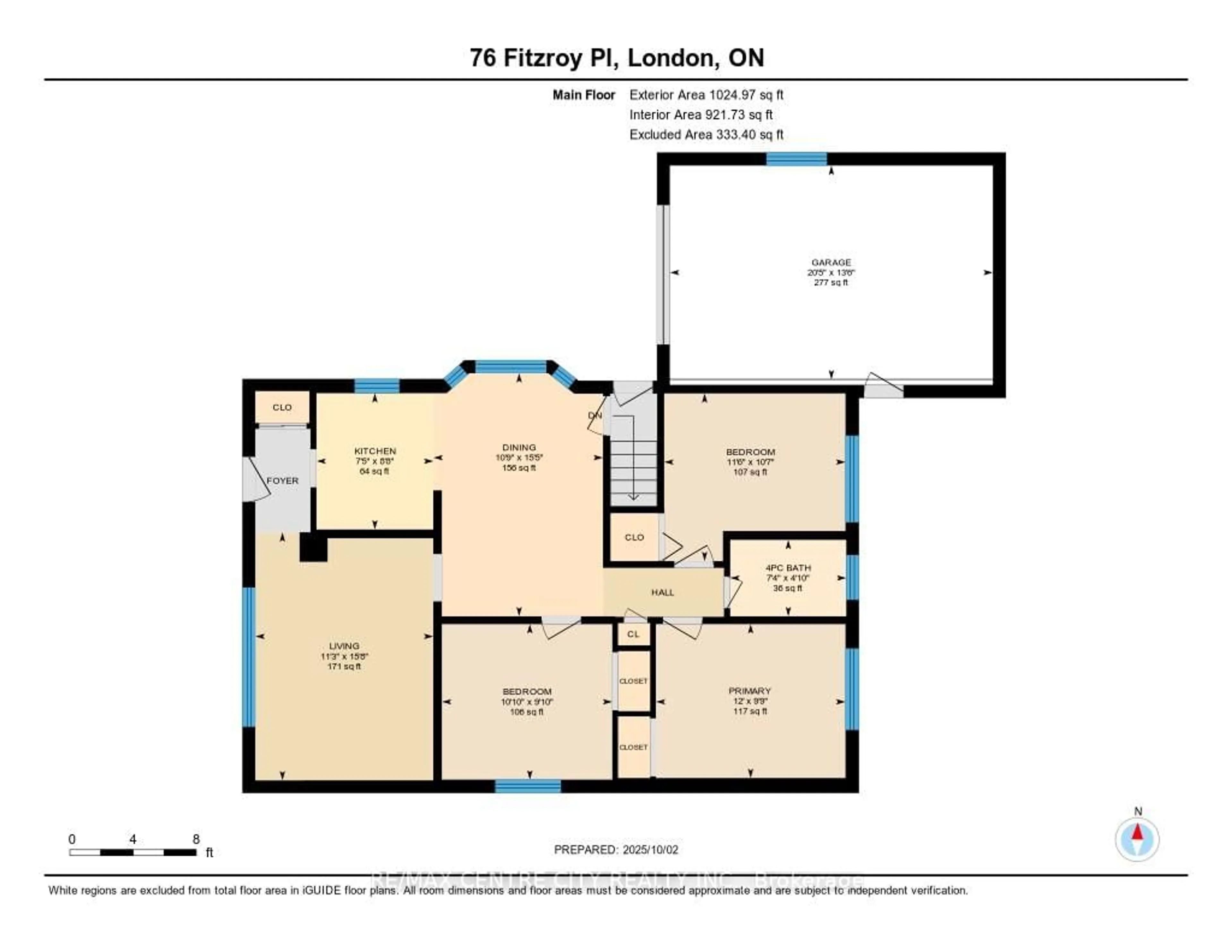 Floor plan for 76 Fitzroy Pl, London South Ontario N6E 1J1
