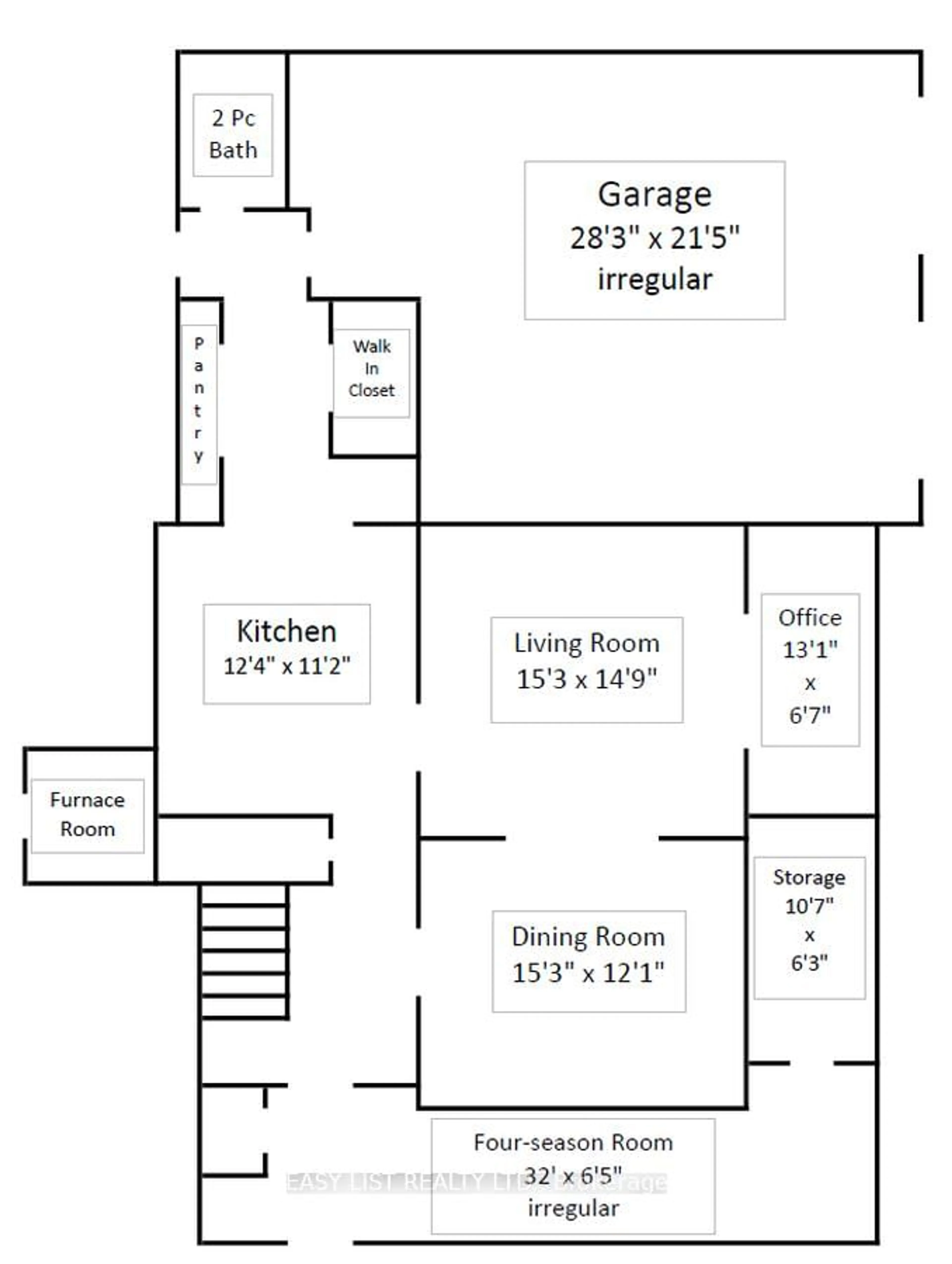Floor plan for 128 Albert St, Essex Ontario N8M 2E3