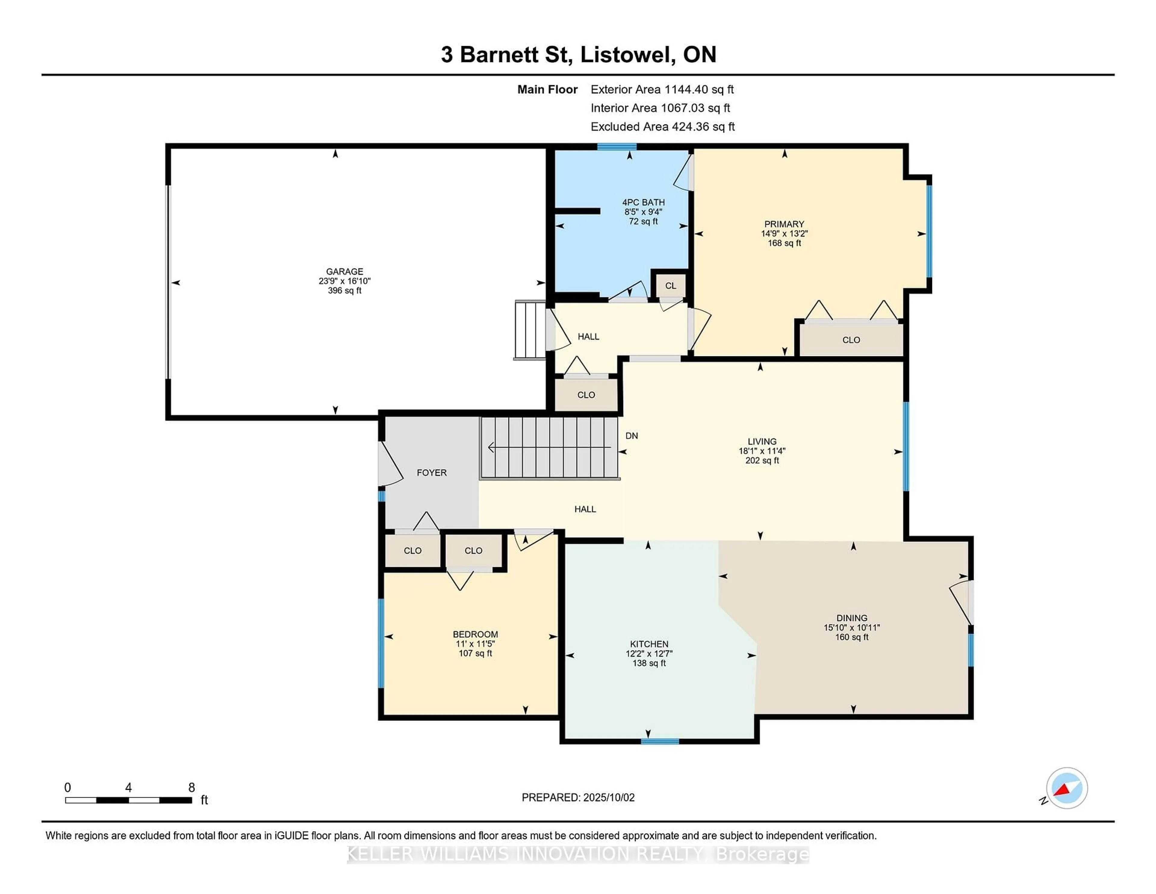Floor plan for 3 Barnett St, North Perth Ontario N4W 3V9