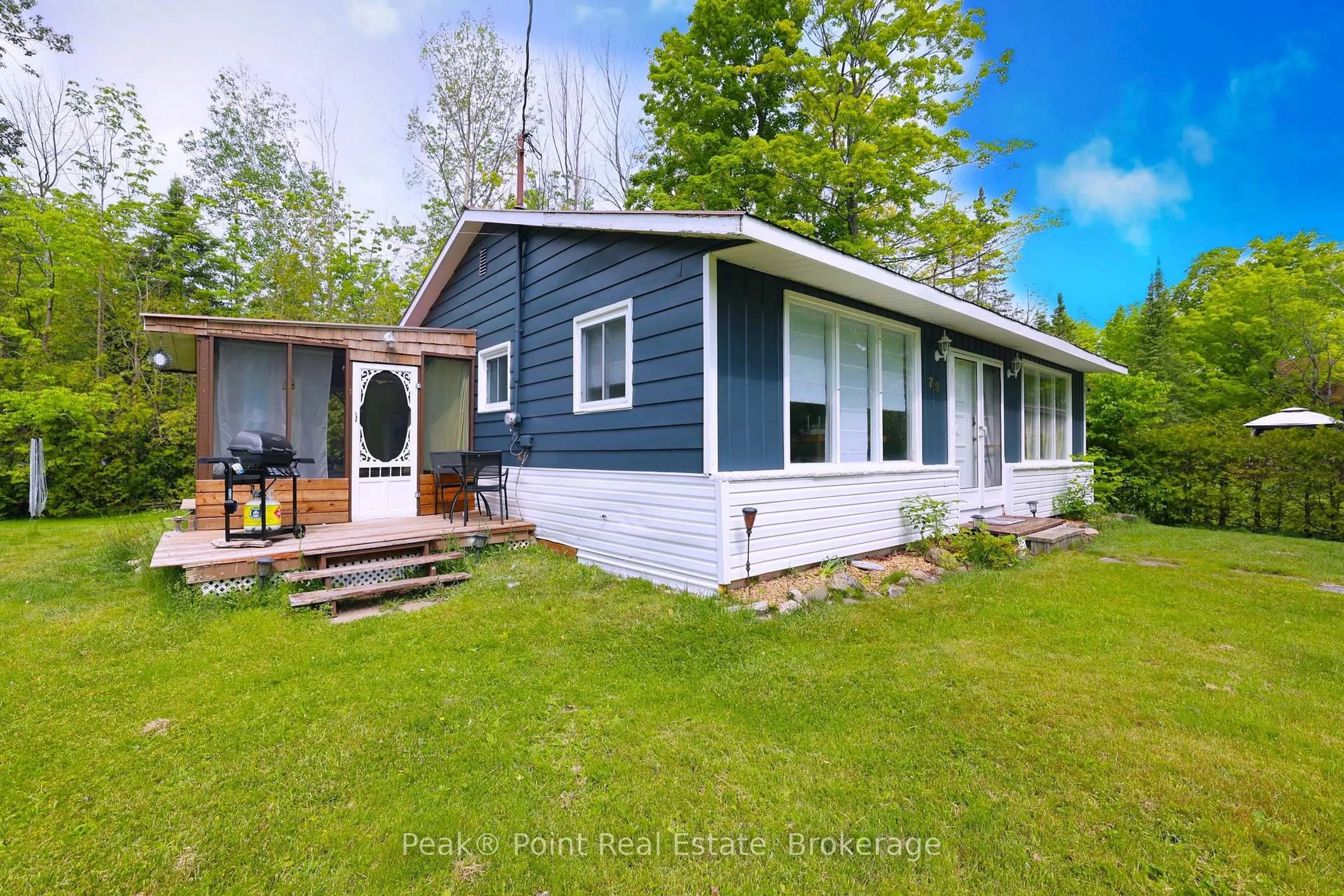 A pic from outside/outdoor area/front of a property/back of a property/a pic from drone, water/lake/river/ocean view for 79 Mapleport Cres, South Bruce Peninsula Ontario N0H 2G0