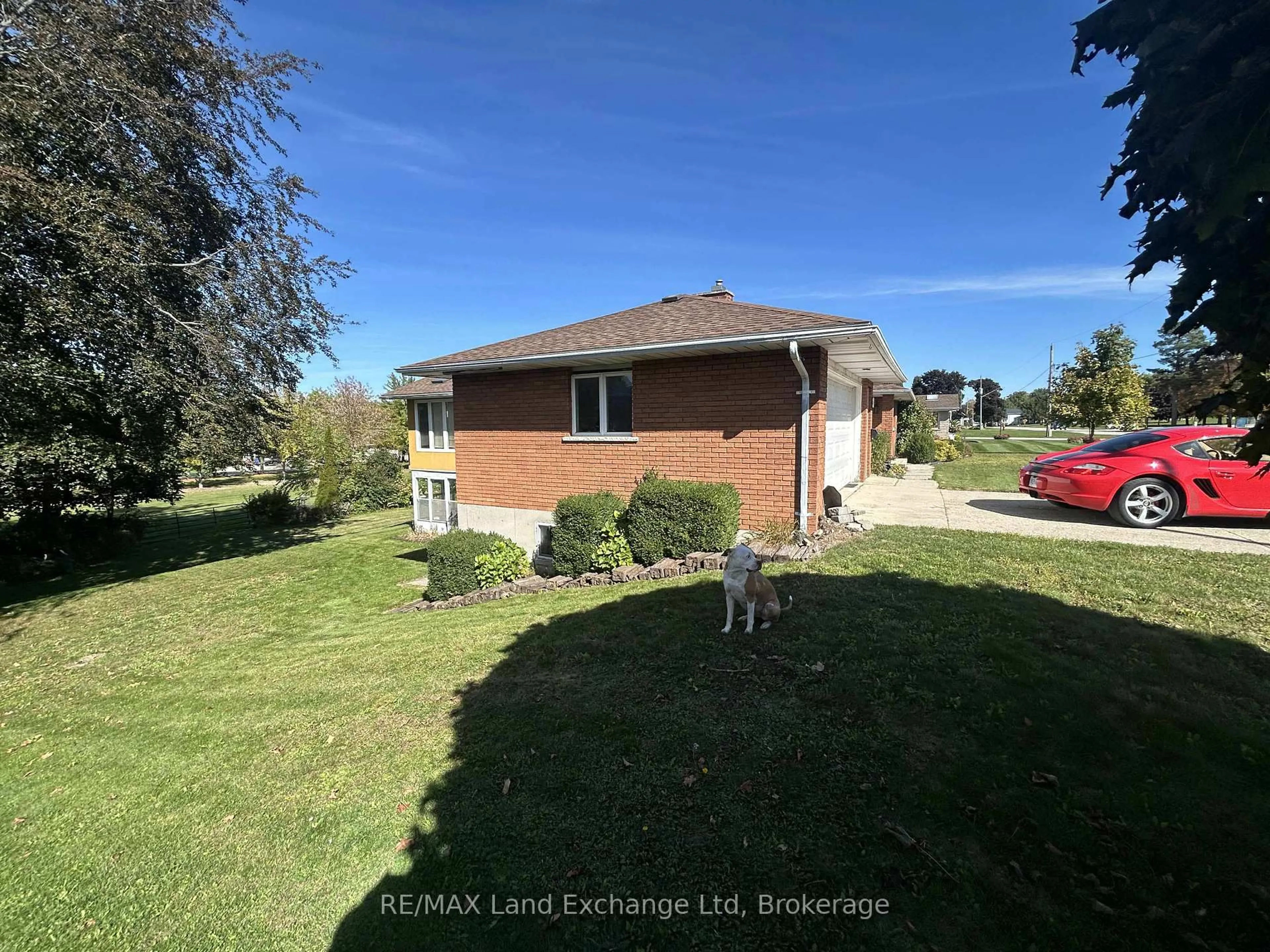 A pic from outside/outdoor area/front of a property/back of a property/a pic from drone, water/lake/river/ocean view for 38 Hillcrest St, South Bruce Ontario N0G 2S0