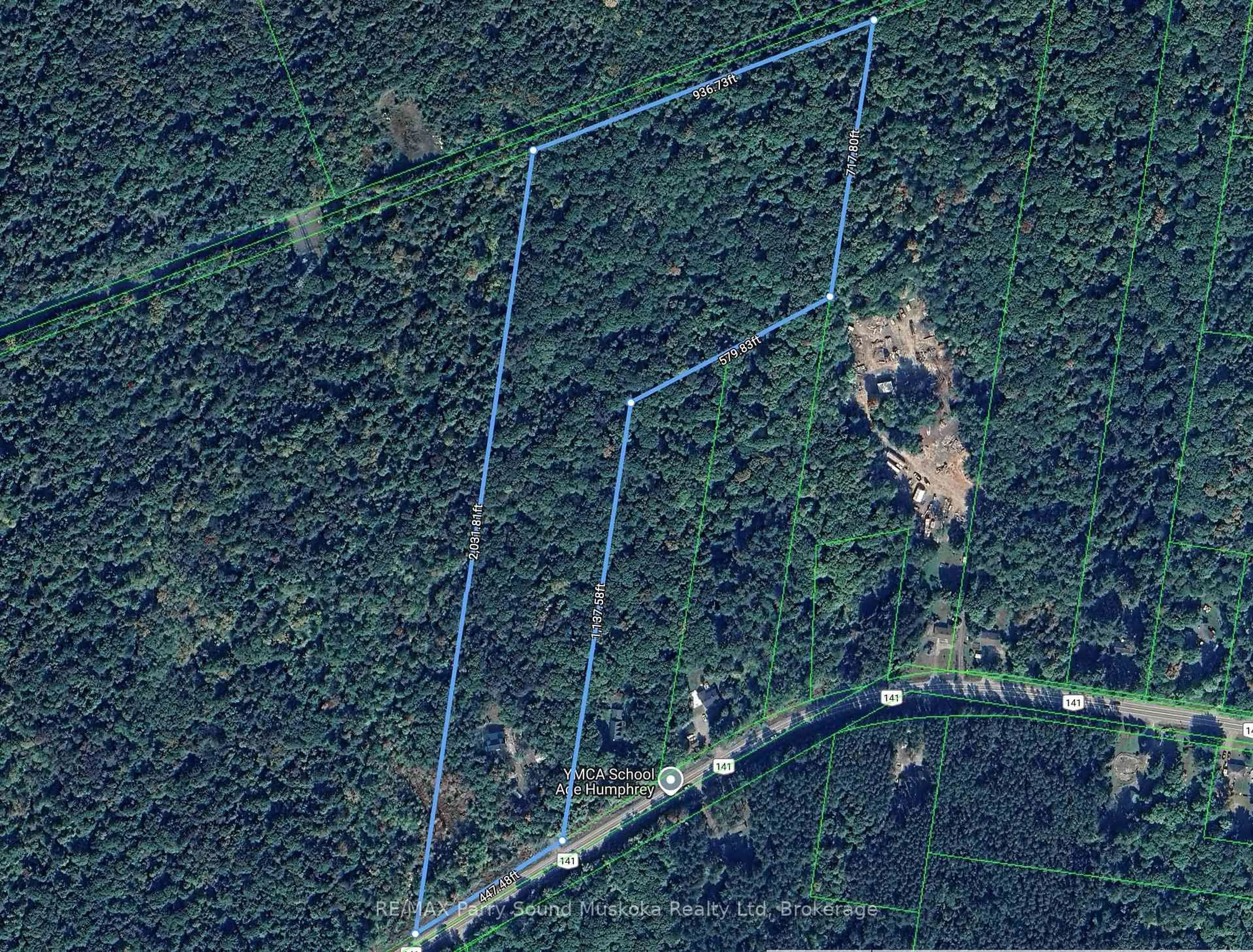 A pic from outside/outdoor area/front of a property/back of a property/a pic from drone, forest/trees view for 67 Hwy 141 Highway, Seguin Ontario P2A 2W8
