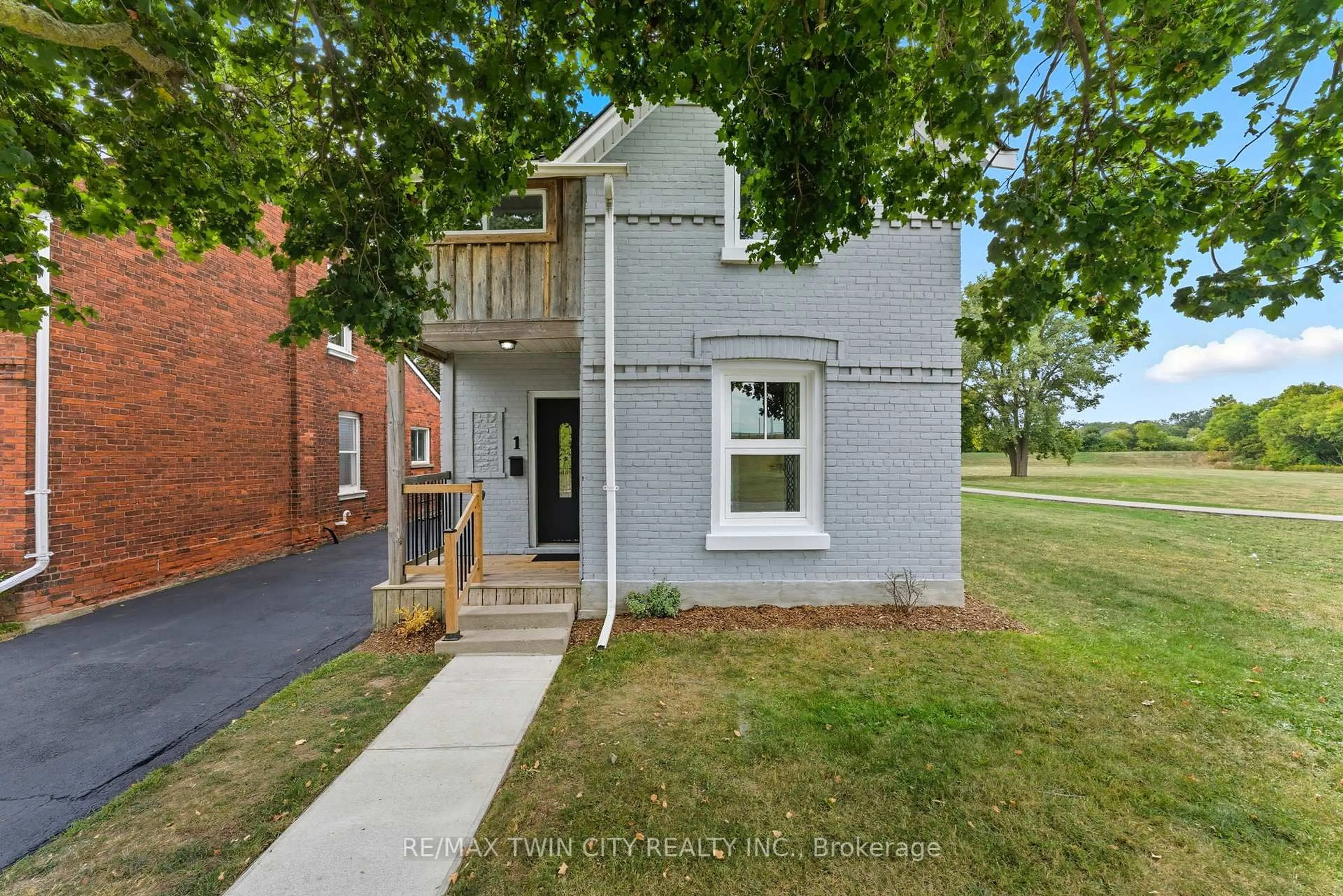 Home with brick exterior material, street for 1 Ontario St, Brantford Ontario N3S 2B7