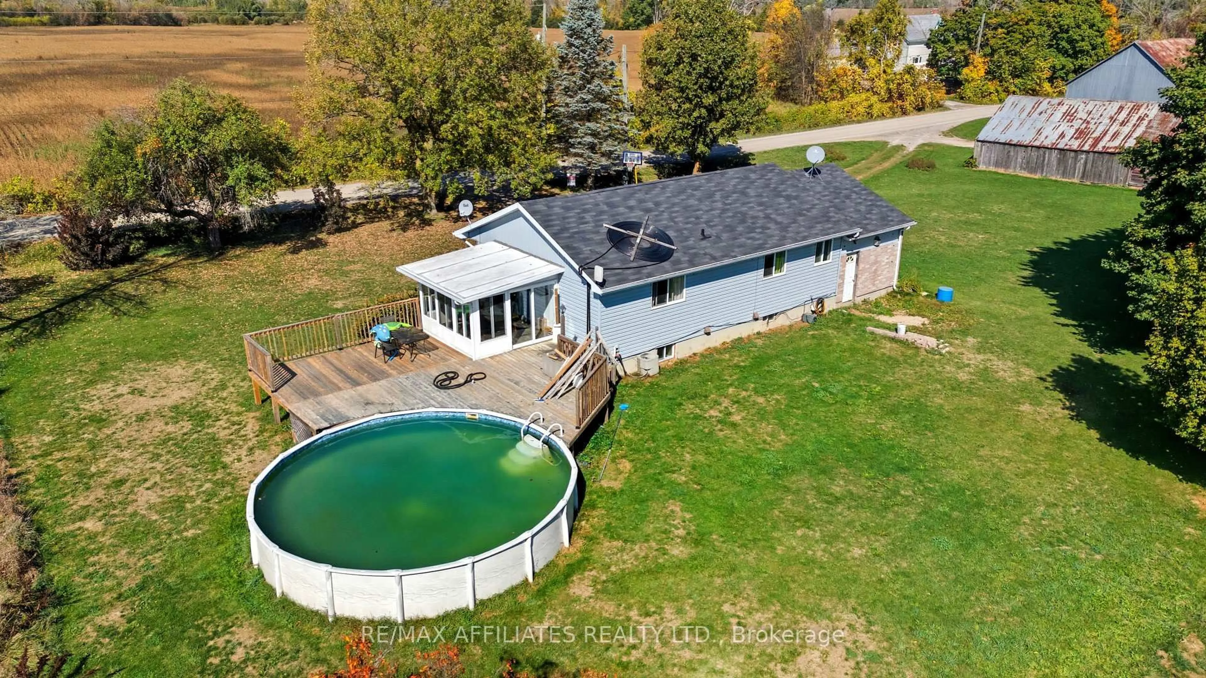 A pic from outside/outdoor area/front of a property/back of a property/a pic from drone, water/lake/river/ocean view for 885 Townline Rd, Elizabethtown-Kitley Ontario K7A 4S5