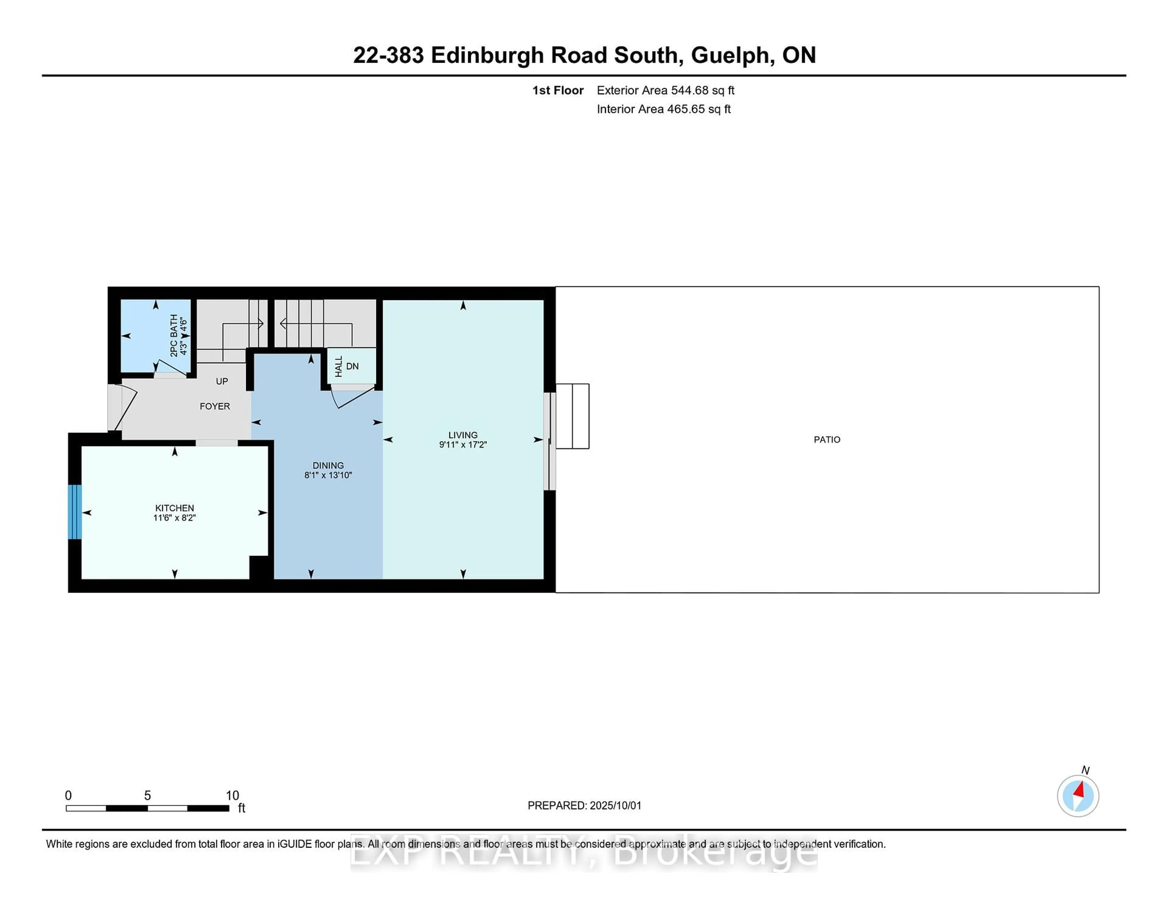 Floor plan for 383 Edinburgh Rd #22, Guelph Ontario N1G 2K7