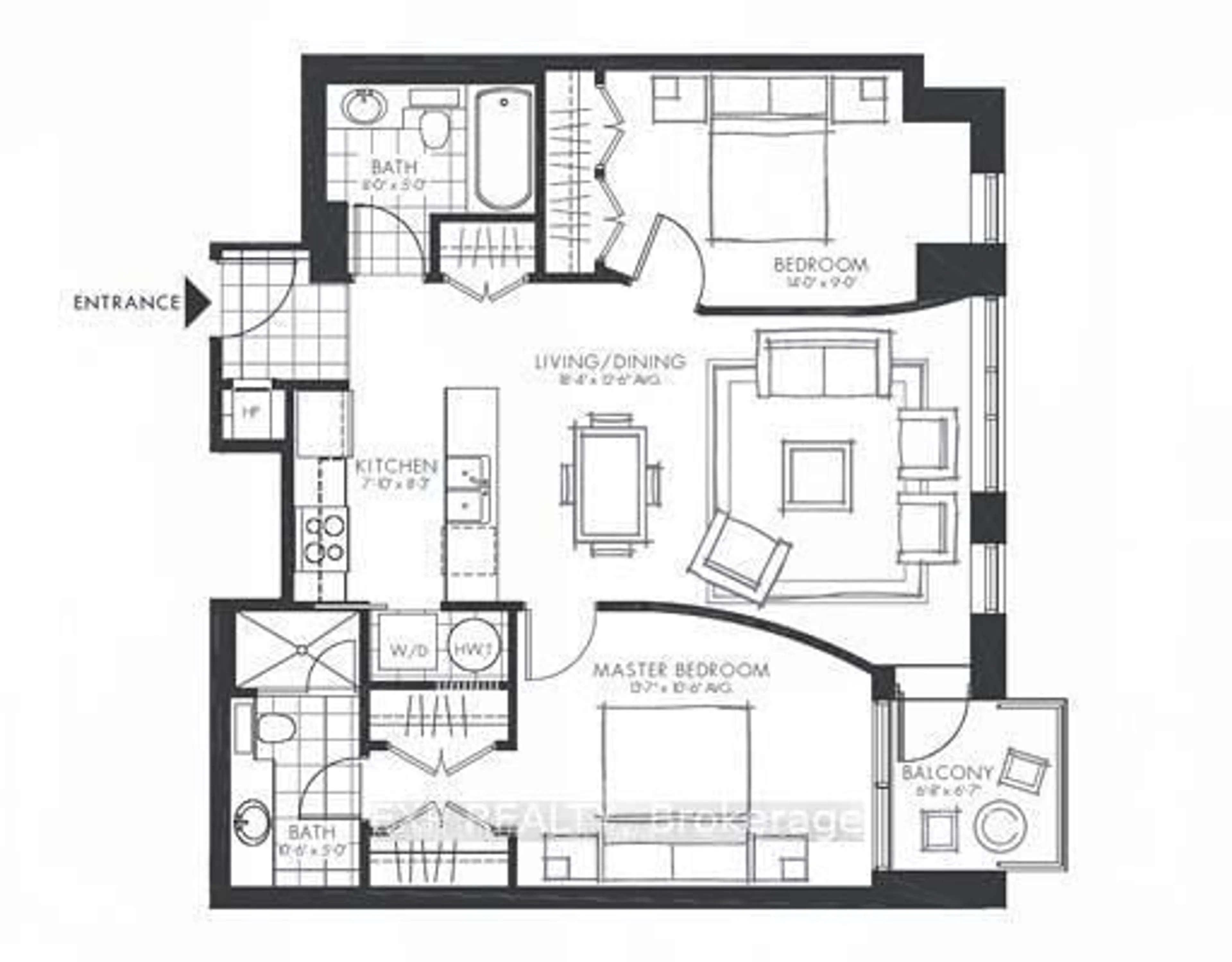 Floor plan for 75 Cleary Ave #1203, Ottawa Ontario K2A 1R8