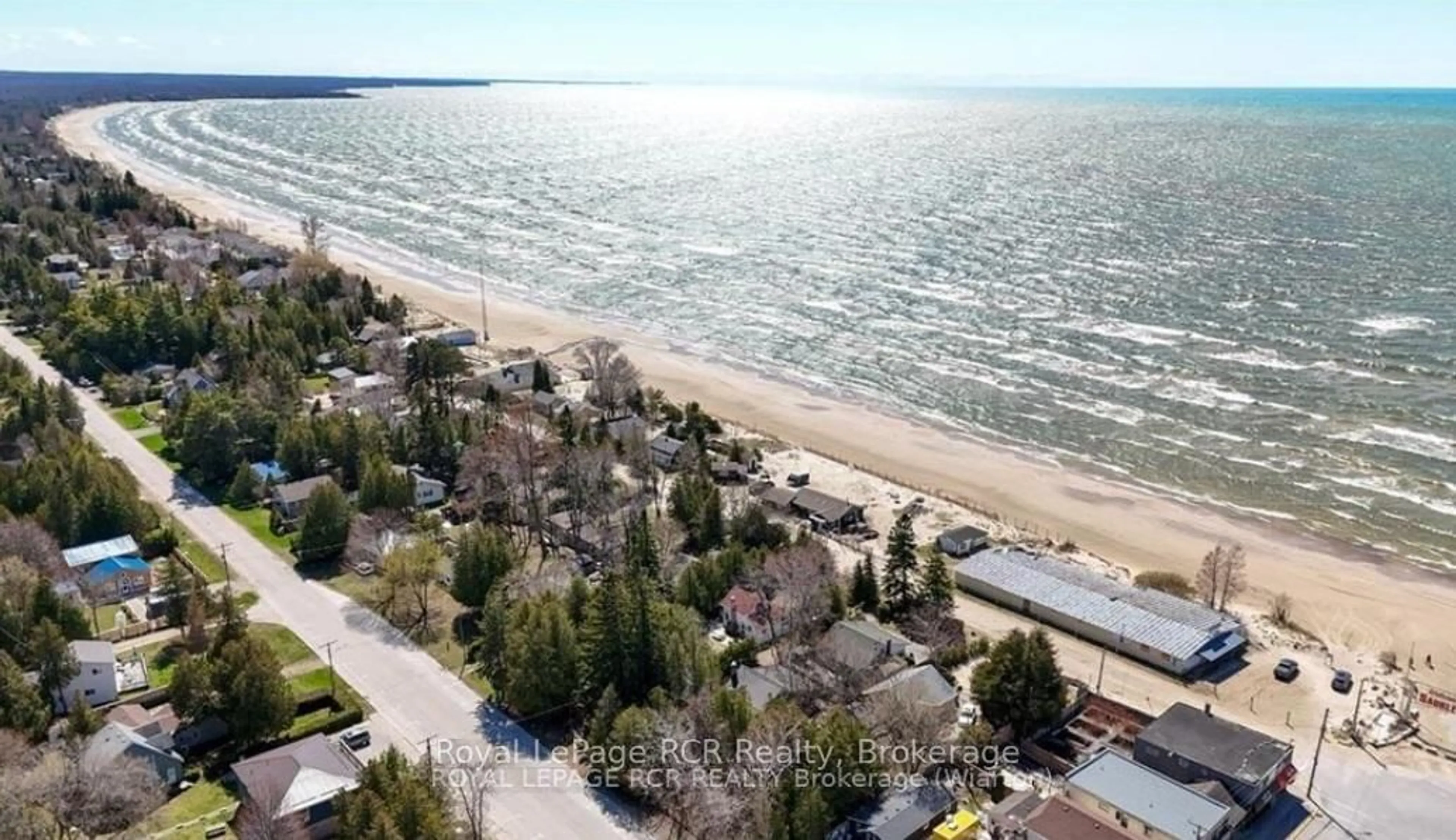 A pic from outside/outdoor area/front of a property/back of a property/a pic from drone, water/lake/river/ocean view for 9 LAKESHORE Blvd, South Bruce Peninsula Ontario N0H 2G0