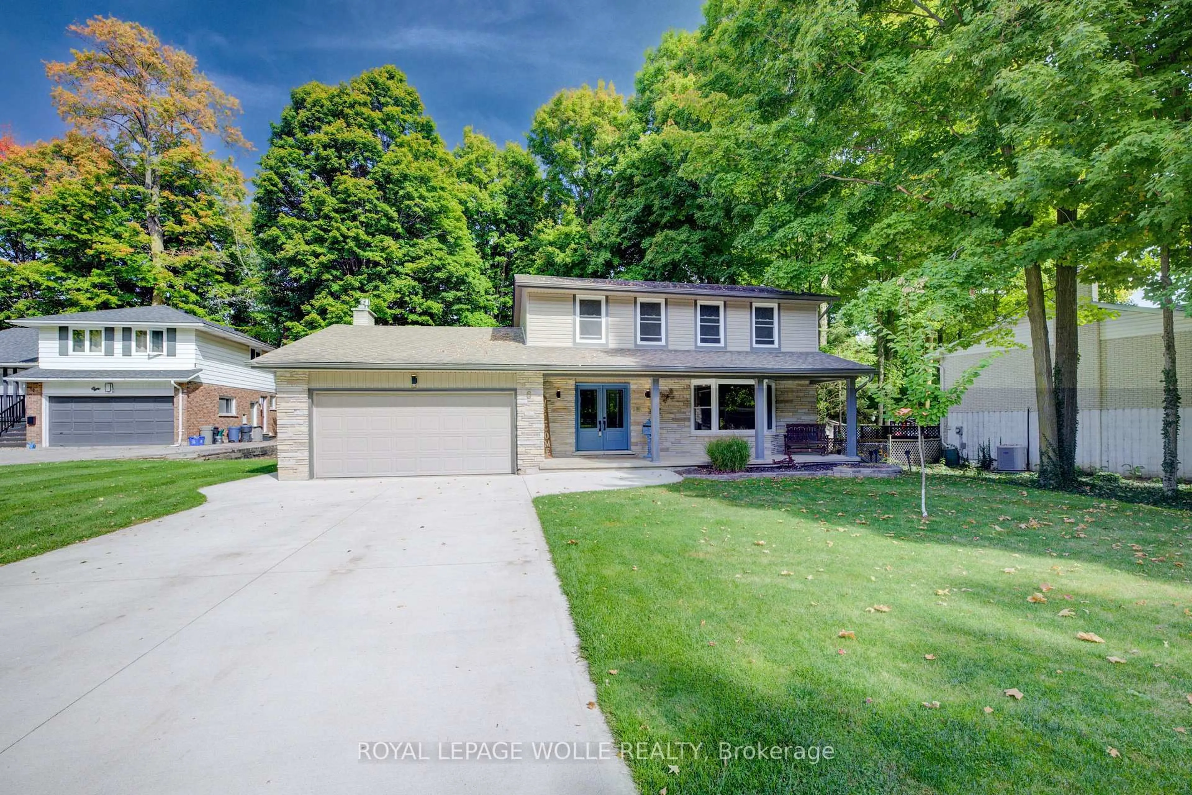 A pic from outside/outdoor area/front of a property/back of a property/a pic from drone, street for 6 Purple Martin Crt, Woolwich Ontario N3B 1A2
