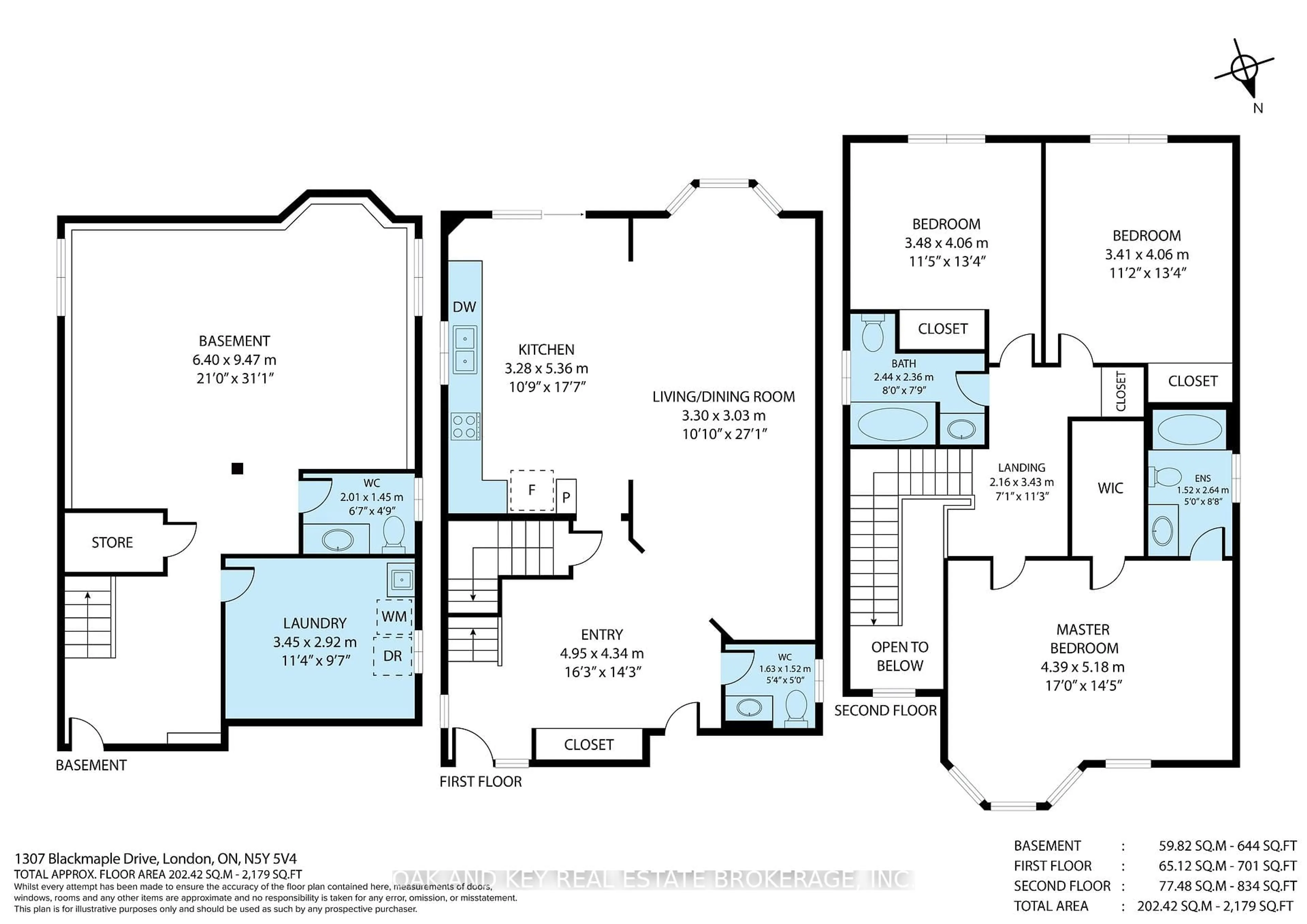 Floor plan for 1307 Blackmaple Dr, London East Ontario N5Y 5V4