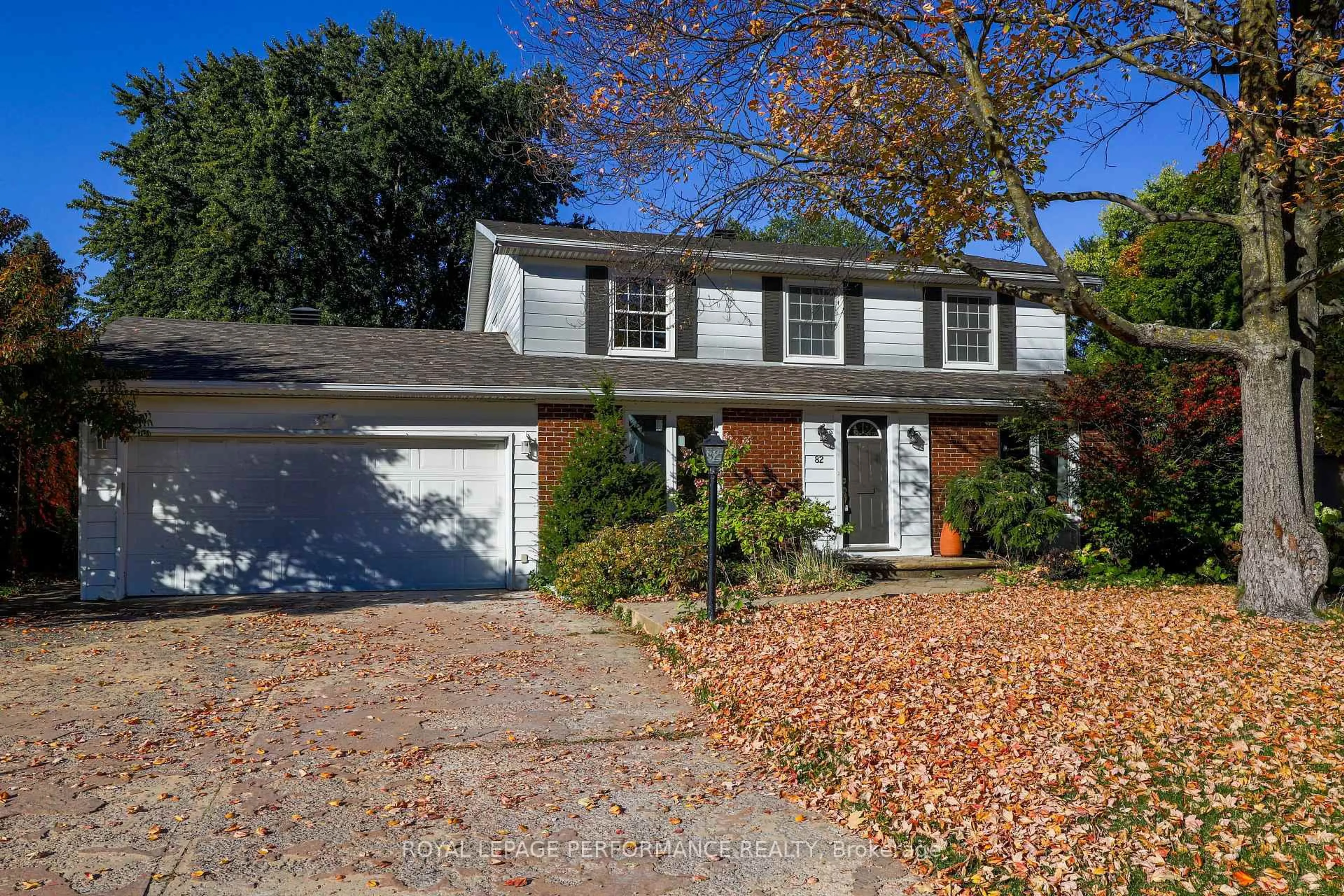 Home with vinyl exterior material, street for 82 Queensline Dr, Ottawa Ontario K2H 7J5