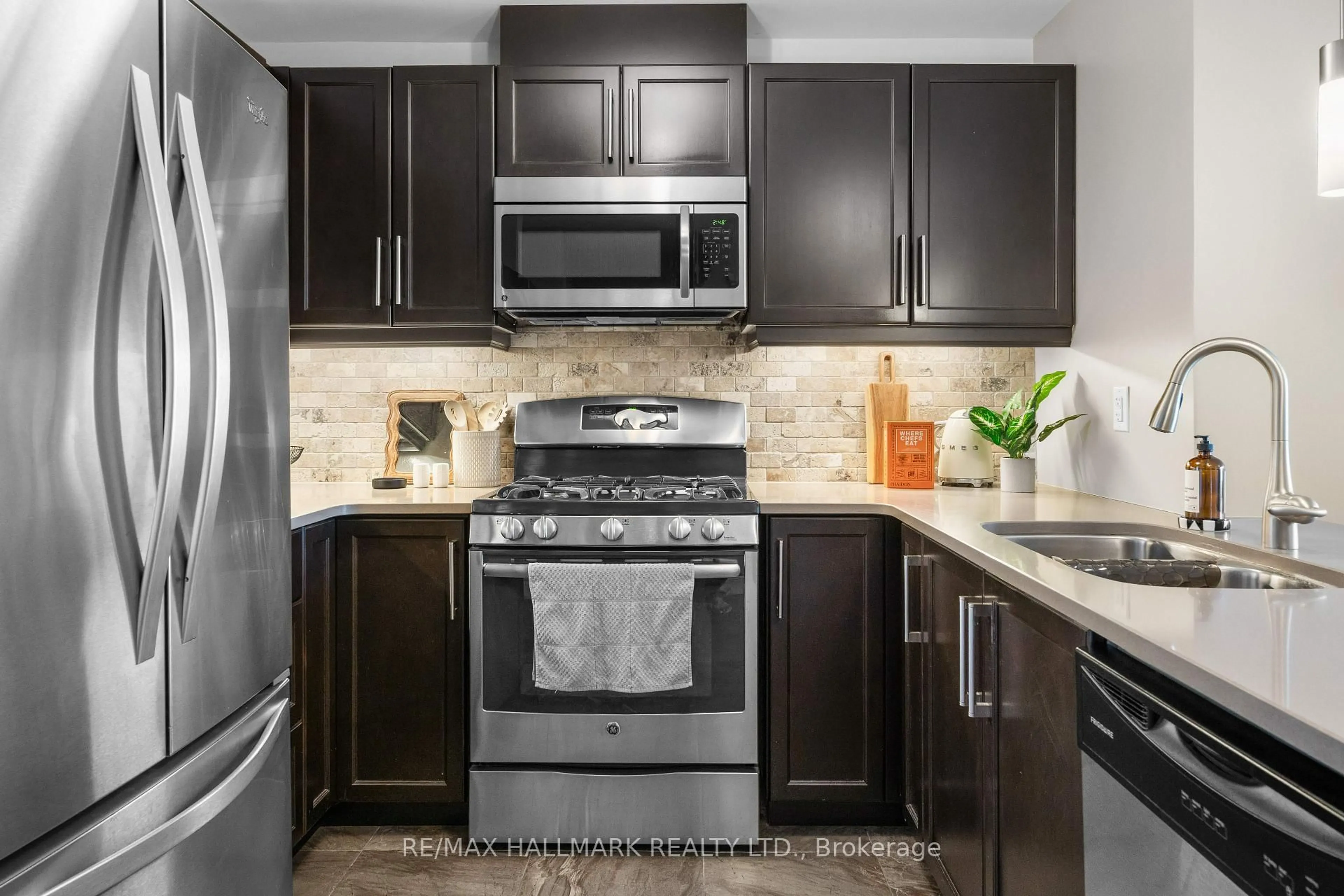 Standard kitchen, ceramic/tile floor for 106 Bard Blvd #302, Guelph Ontario N1L 0L8