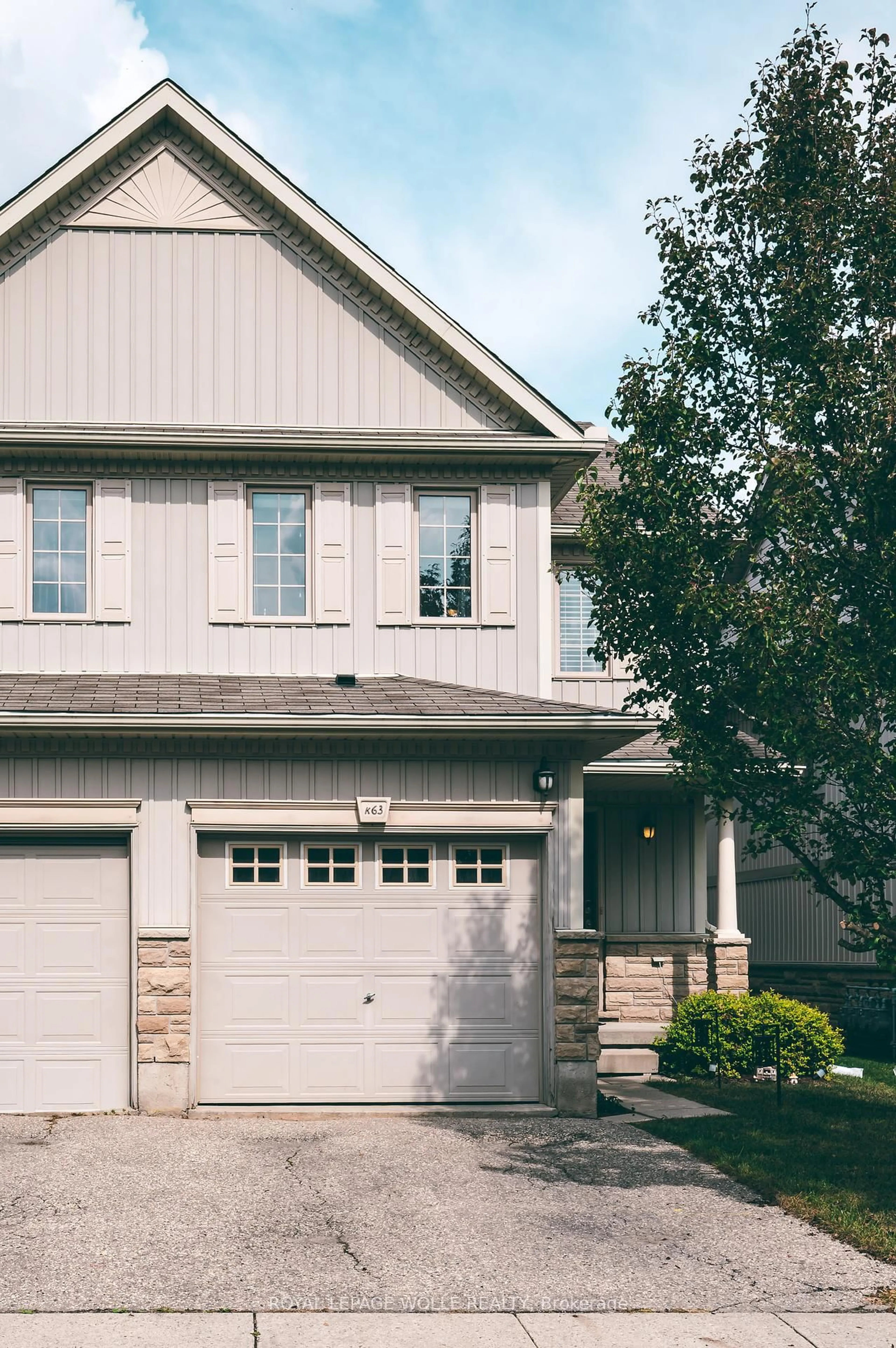 Home with vinyl exterior material, street for 85 Bankside Dr #K63, Kitchener Ontario N2N 3M4