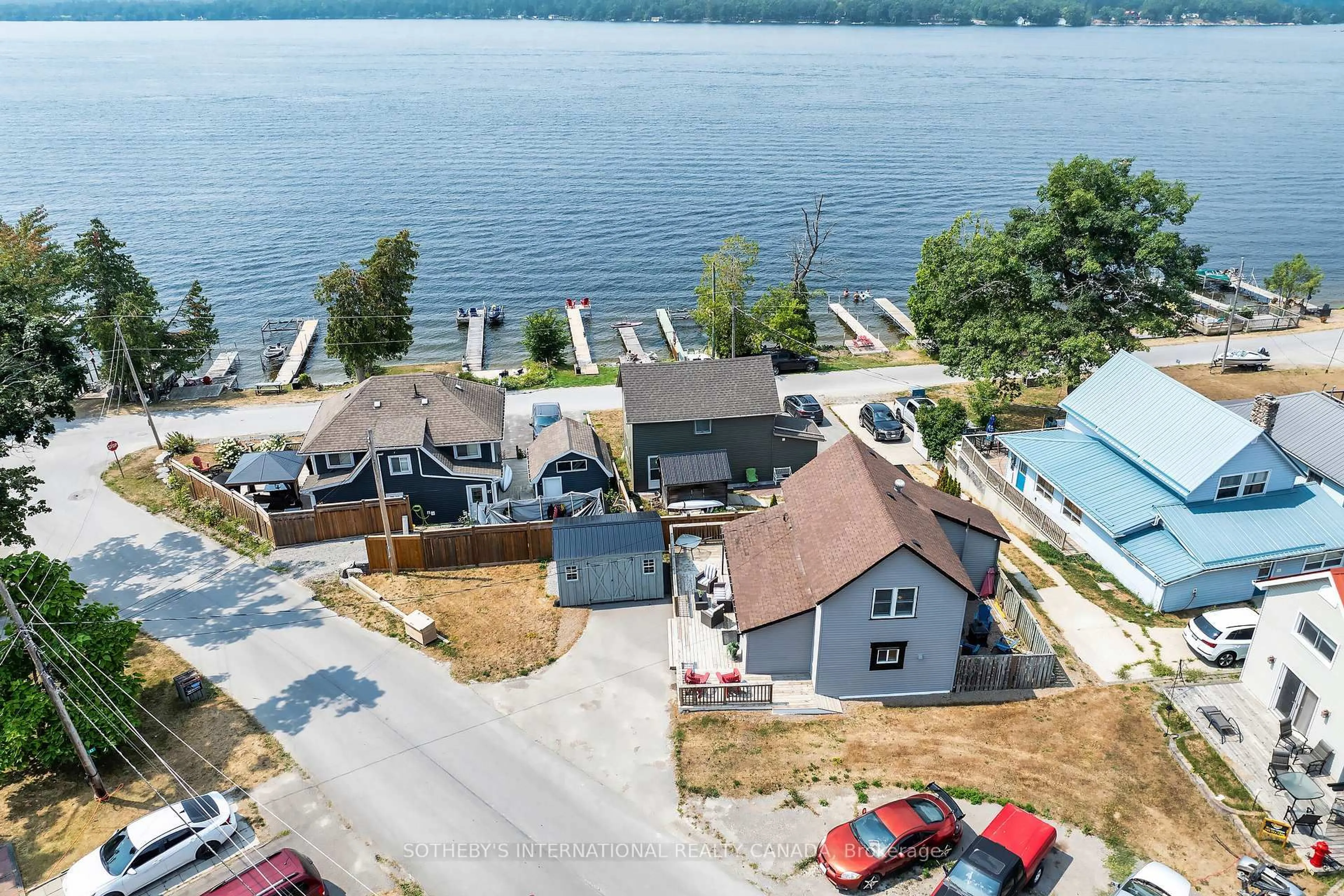 A pic from outside/outdoor area/front of a property/back of a property/a pic from drone, water/lake/river/ocean view for 42 Pavillion Rd, Kawartha Lakes Ontario K0M 1L0