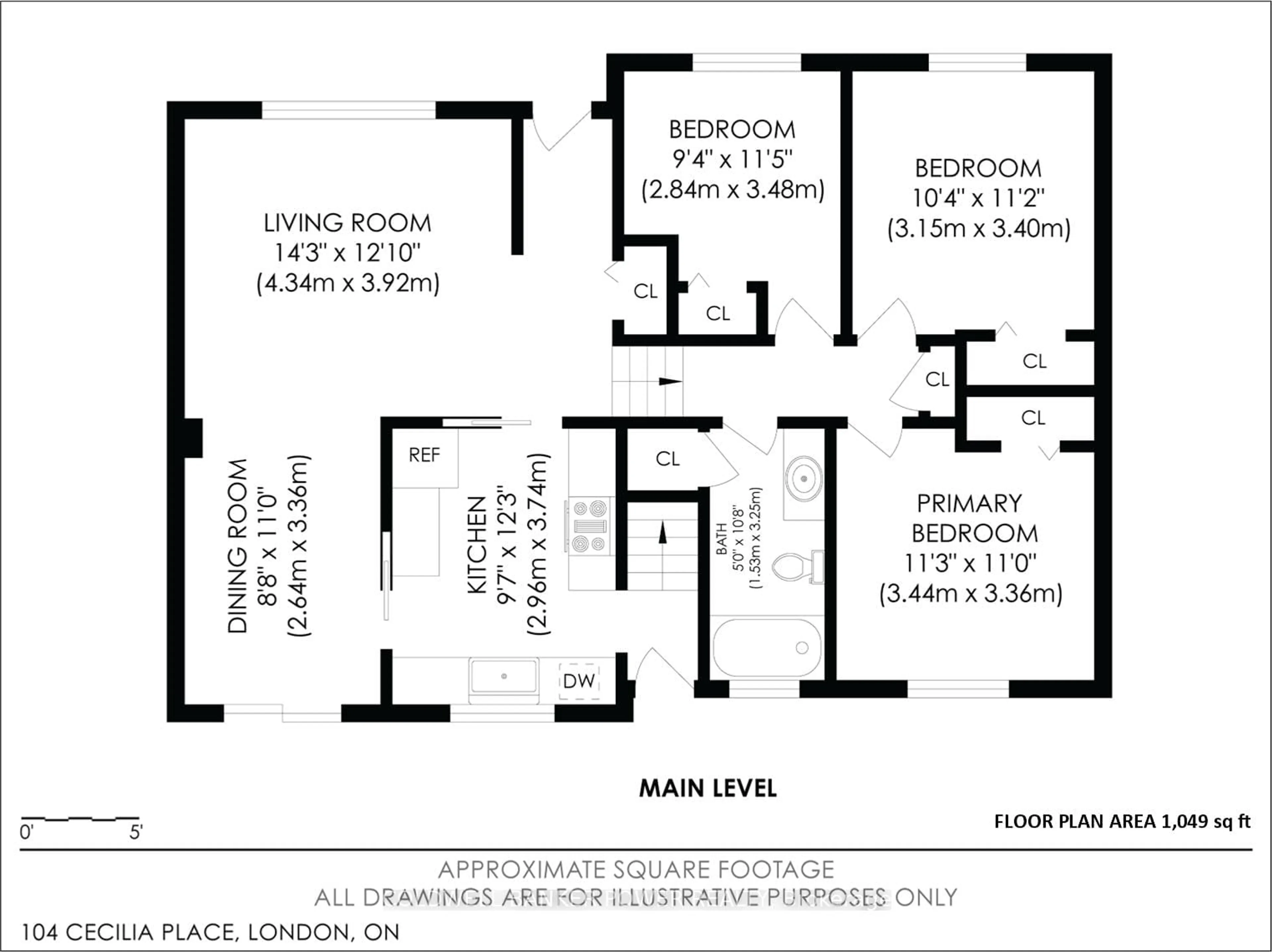 Floor plan for 104 Cecilia Pl, London East Ontario N5Y 4A4