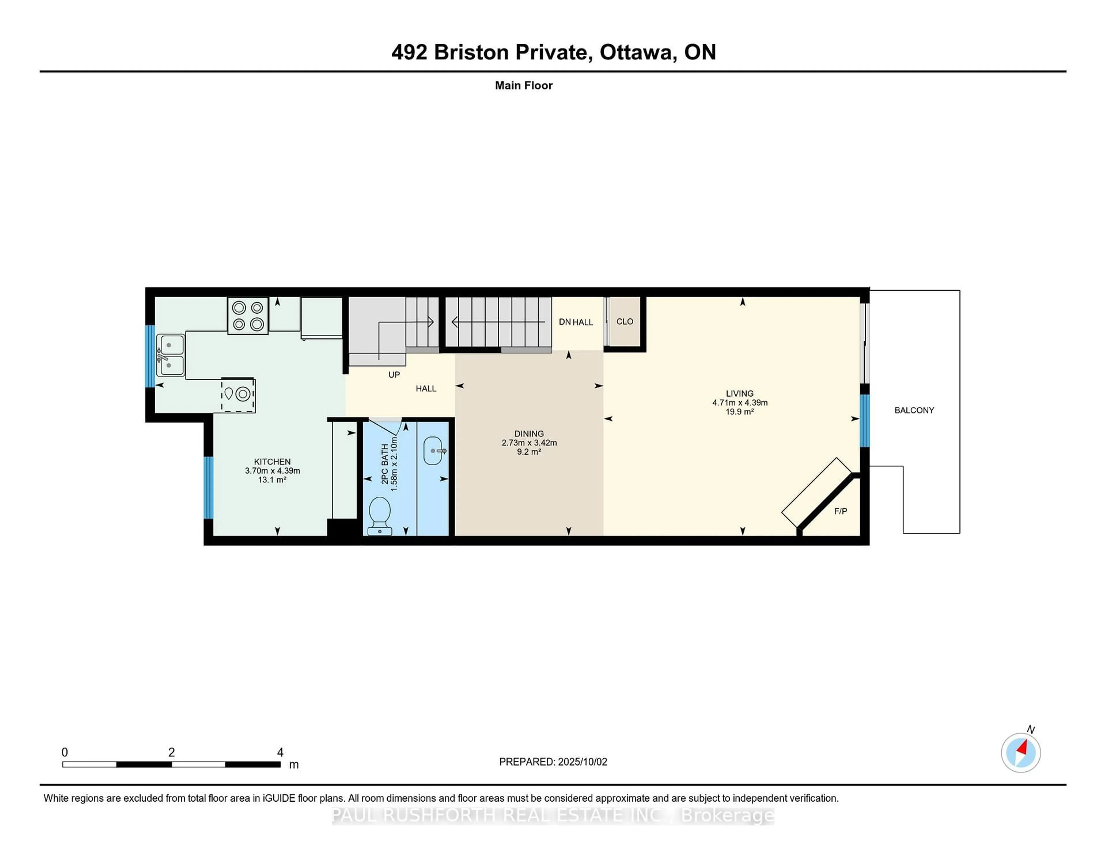 Floor plan for 492 Briston Private, Ottawa Ontario K1G 5R5