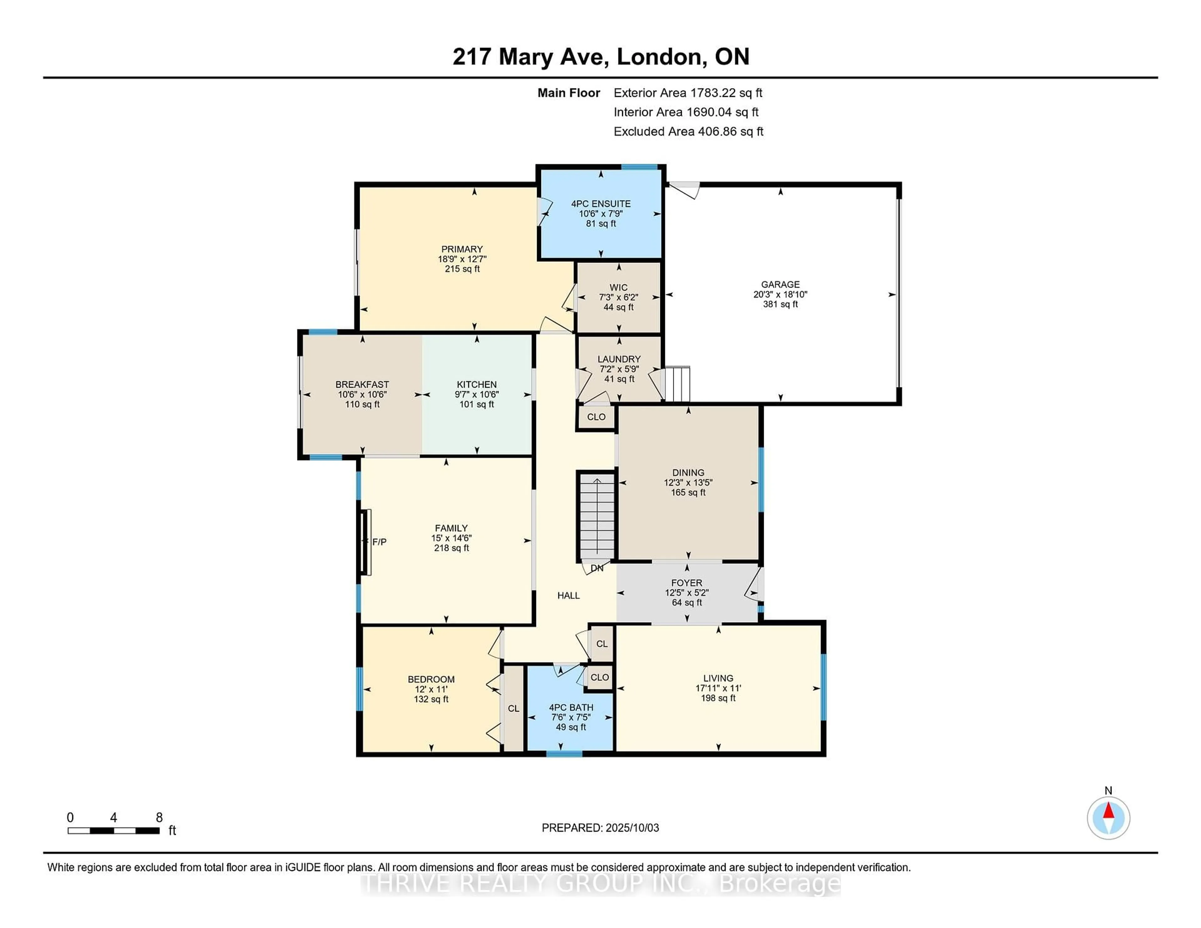 Floor plan for 217 Mary Ave, London South Ontario N6J 3L8