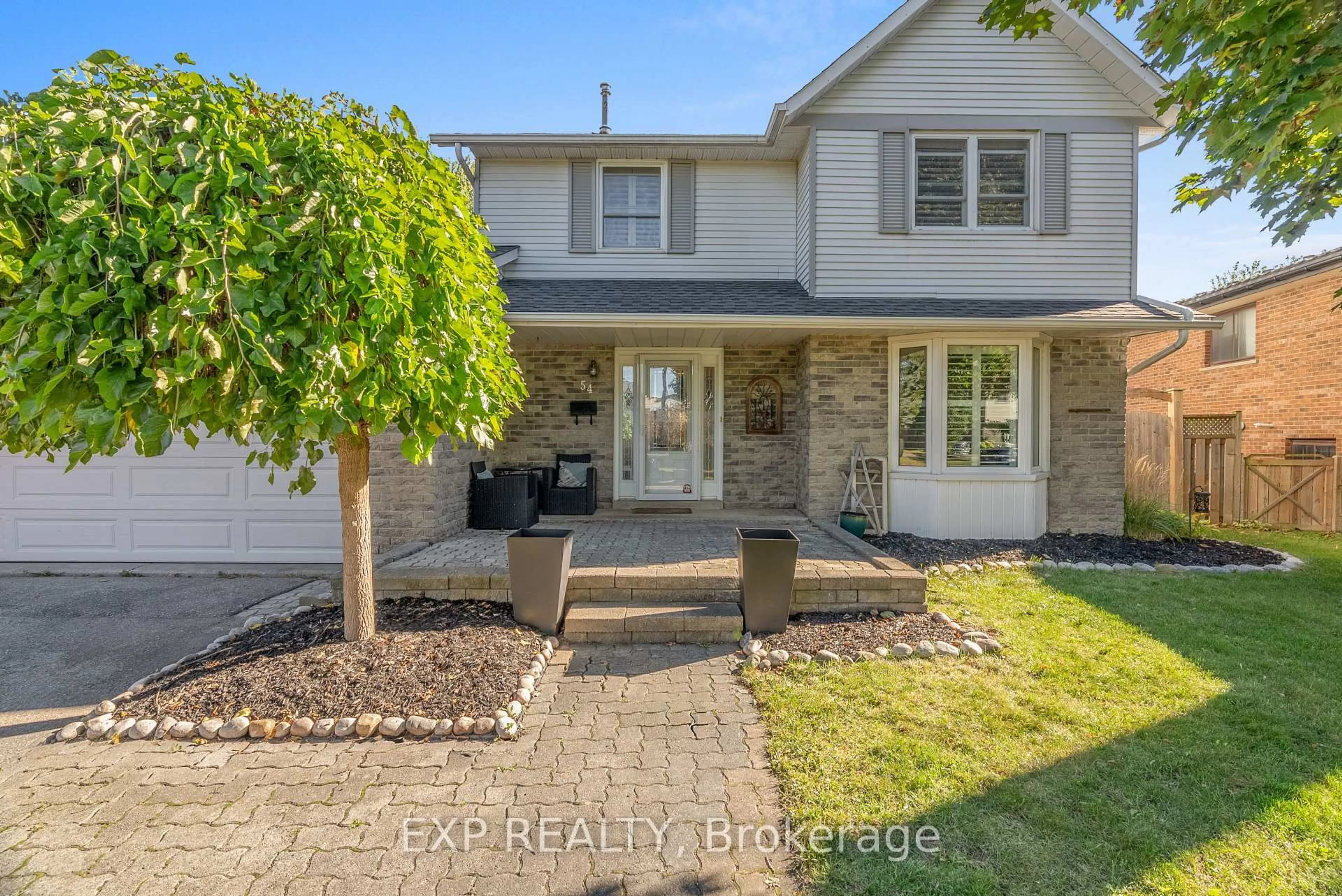 Home with brick exterior material, street for 54 Pathfinder Cres, Kitchener Ontario N2P 1S6
