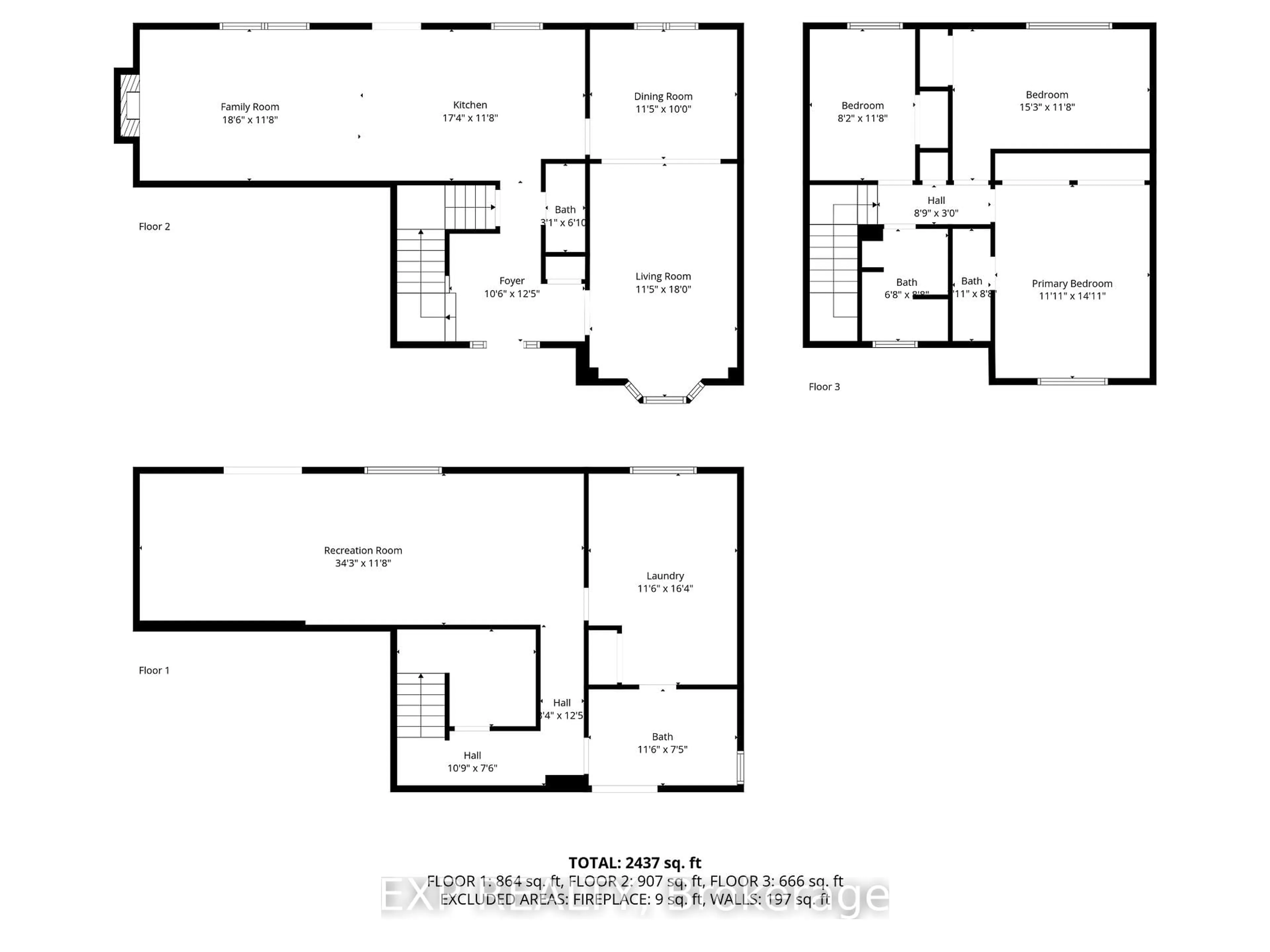 Floor plan for 54 Pathfinder Cres, Kitchener Ontario N2P 1S6