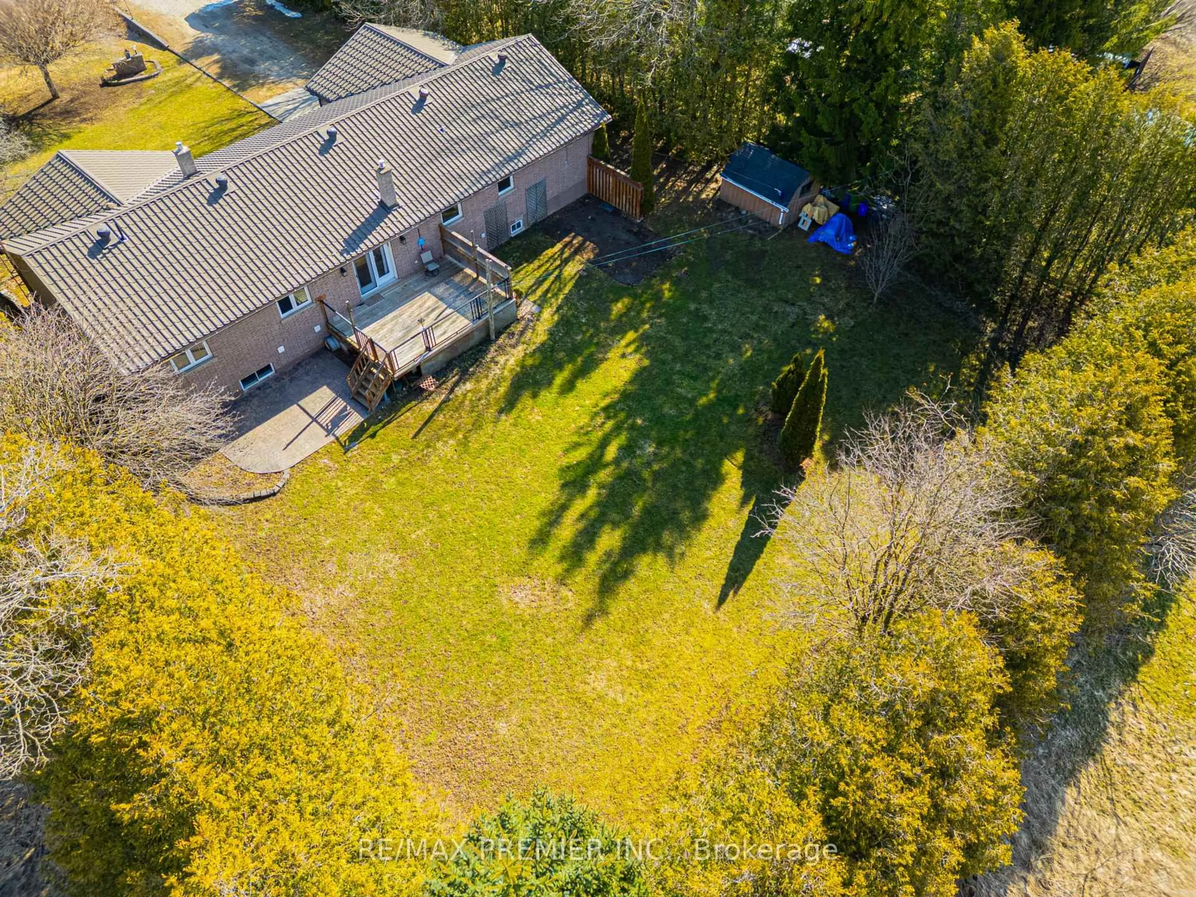 A pic from outside/outdoor area/front of a property/back of a property/a pic from drone, forest/trees view for 733036 Southgate 73 Sdrd, Southgate Ontario N0C 1L0