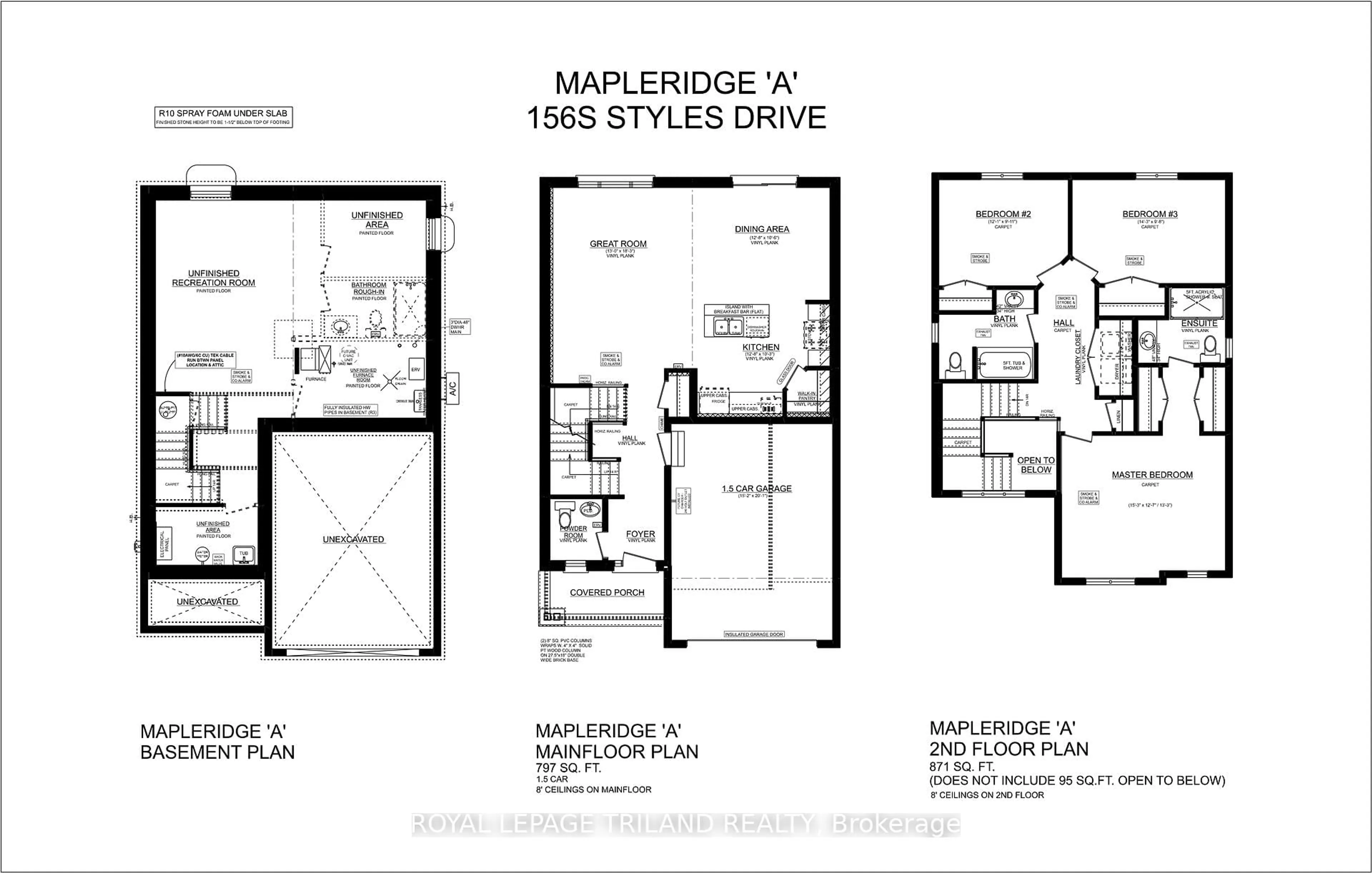 Floor plan for 156 STYLES Dr, St. Thomas Ontario N5R 0R1