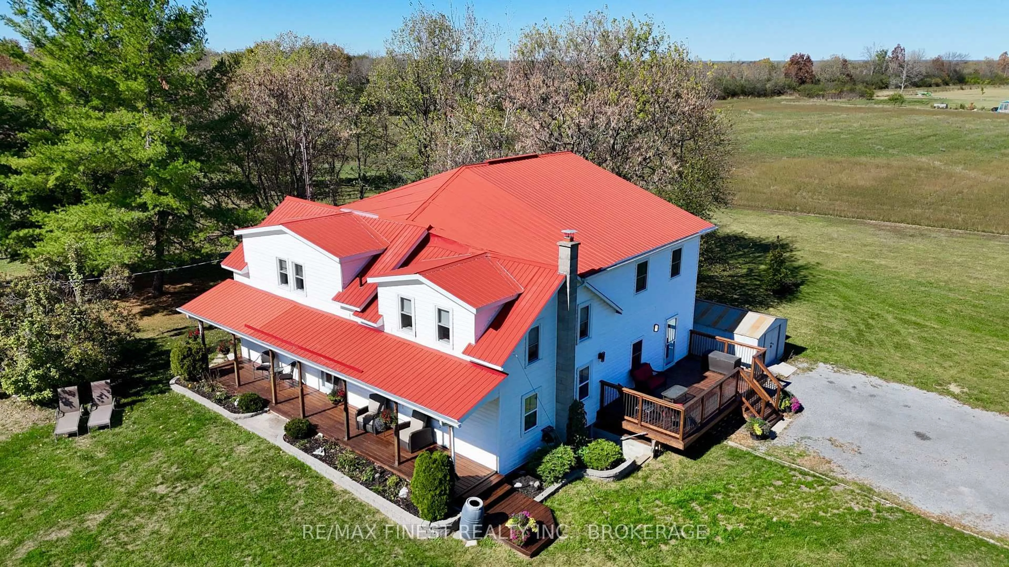 A pic from outside/outdoor area/front of a property/back of a property/a pic from drone, building for 4625 Wolfe Swamp Rd, Harrowsmith Ontario K0H 1V0