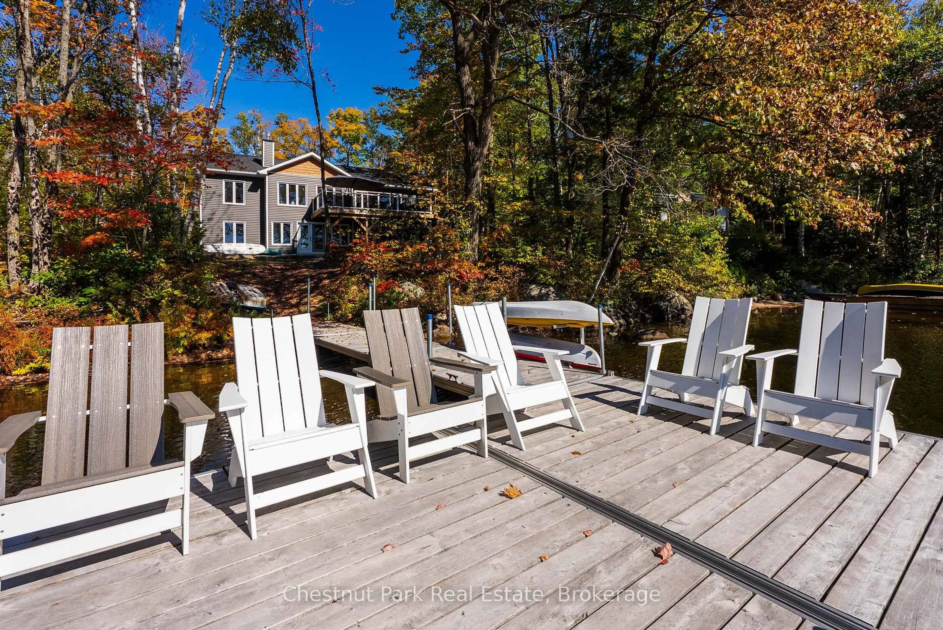 Patio, water/lake/river/ocean view for 228 Stewart Lake Rd, Georgian Bay Ontario P0C 1H0