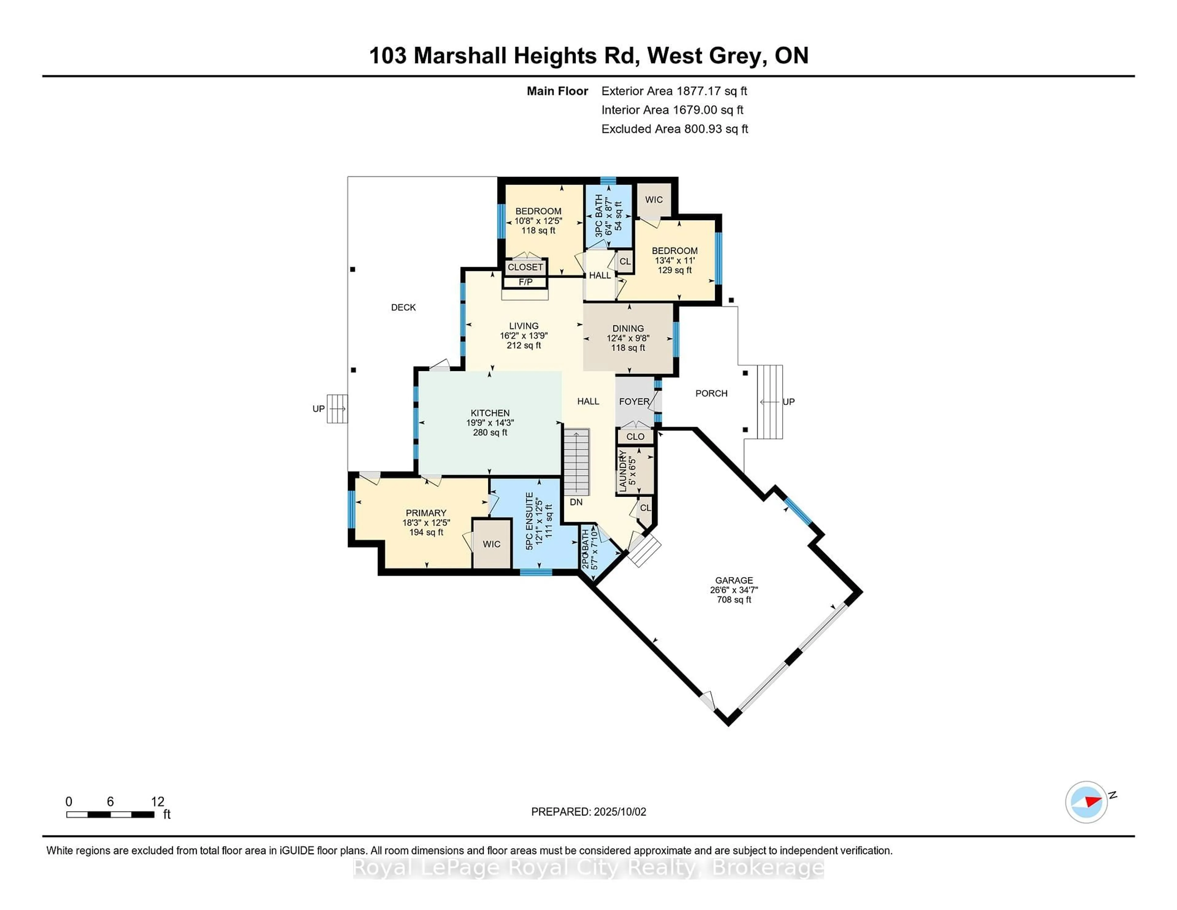 Floor plan for 103 Marshall Hts, West Grey Ontario N0G 1R0