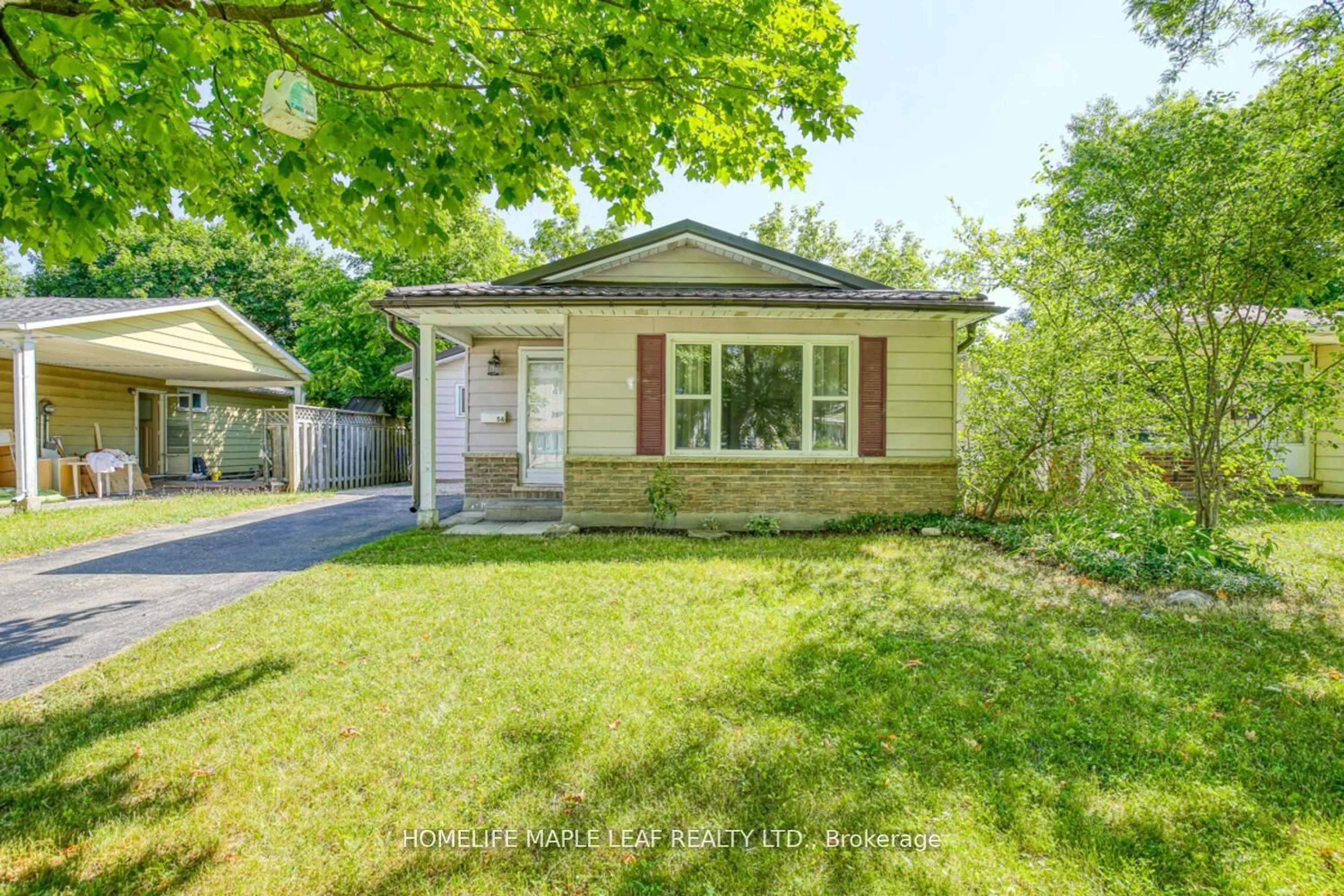 Home with vinyl exterior material, street for 56 Helene Cres, Waterloo Ontario N2L 5E5