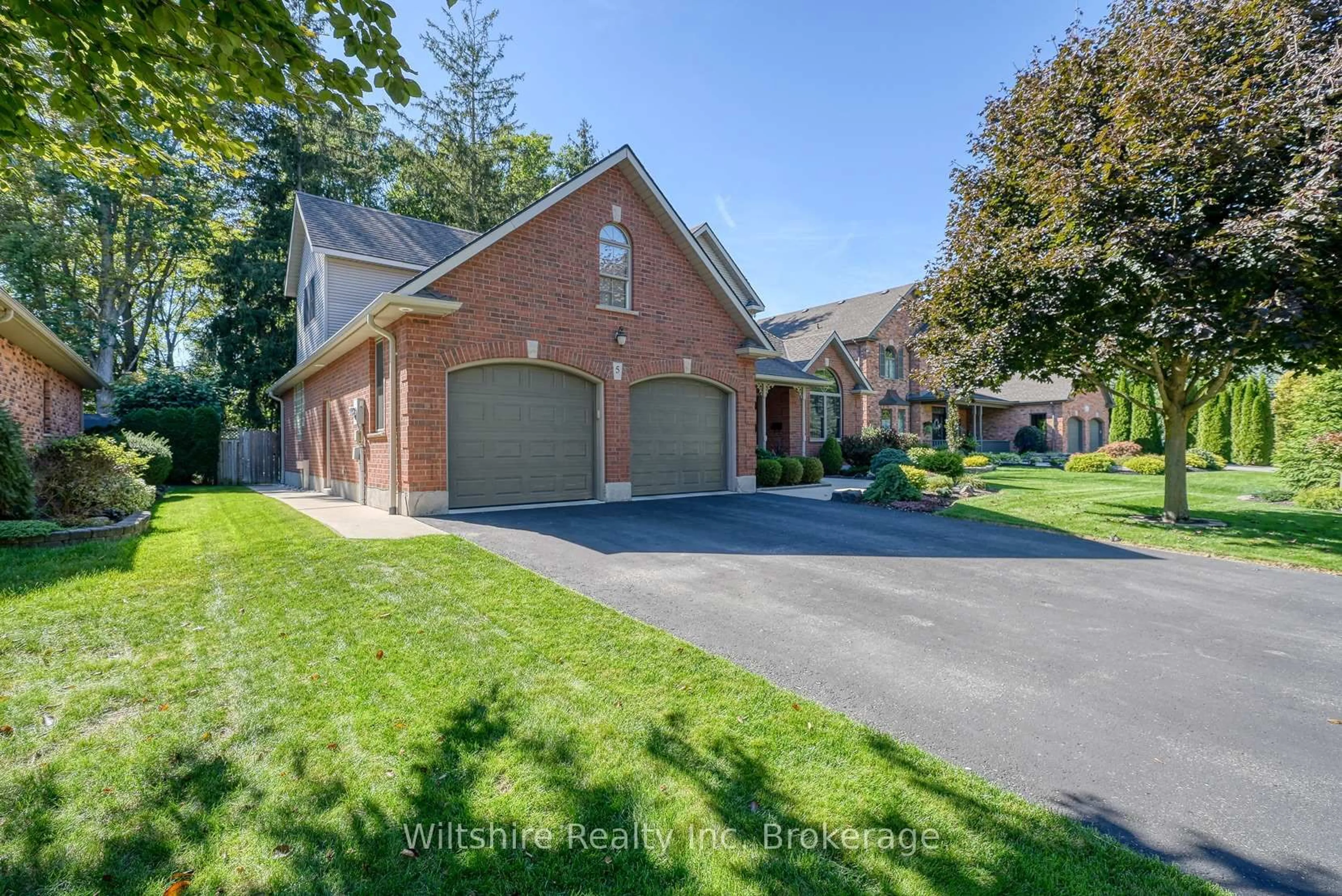 Home with brick exterior material, street for 5 Whispering Pine Lane, Tillsonburg Ontario N4G 5V4