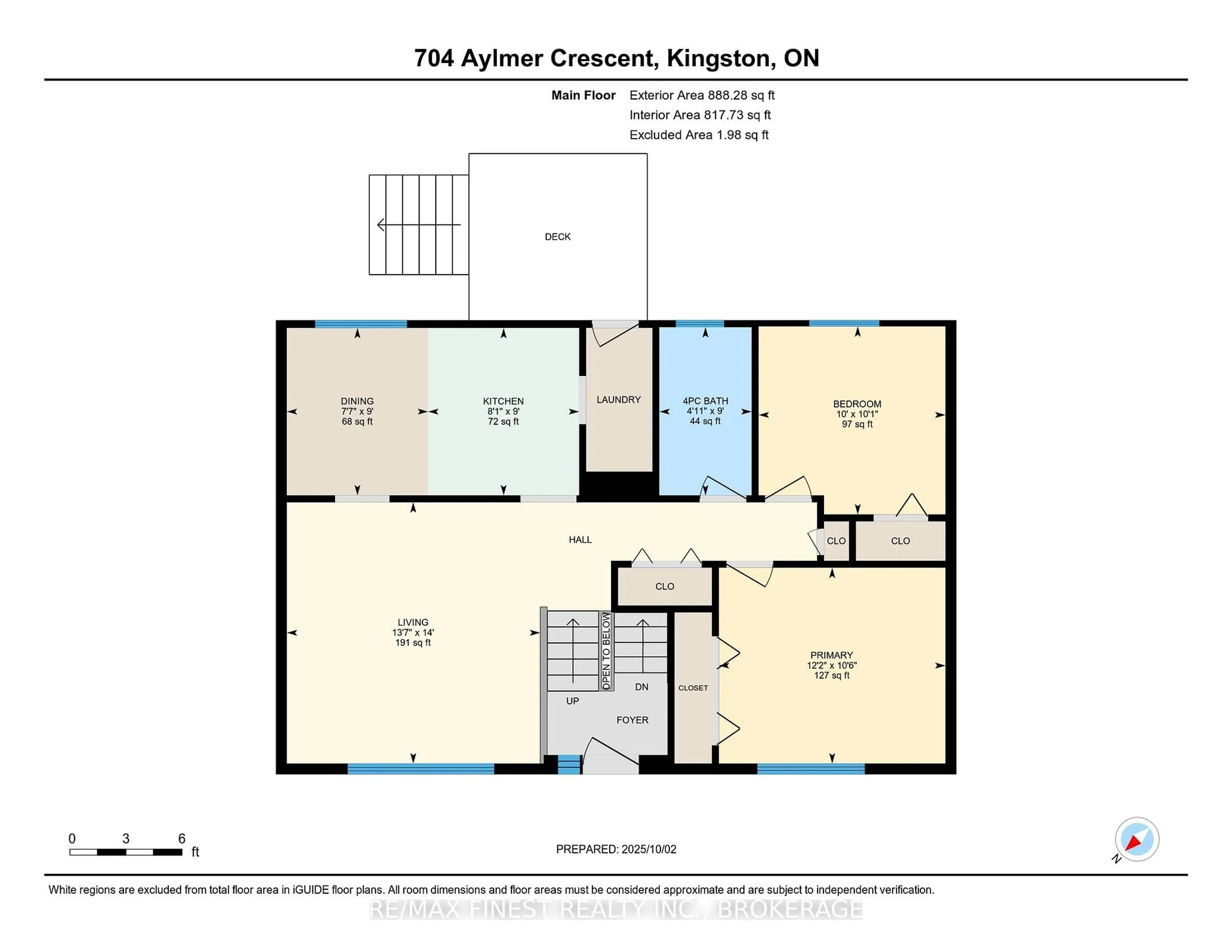Floor plan for 704 Aylmer Cres, Kingston Ontario K7M 6L9