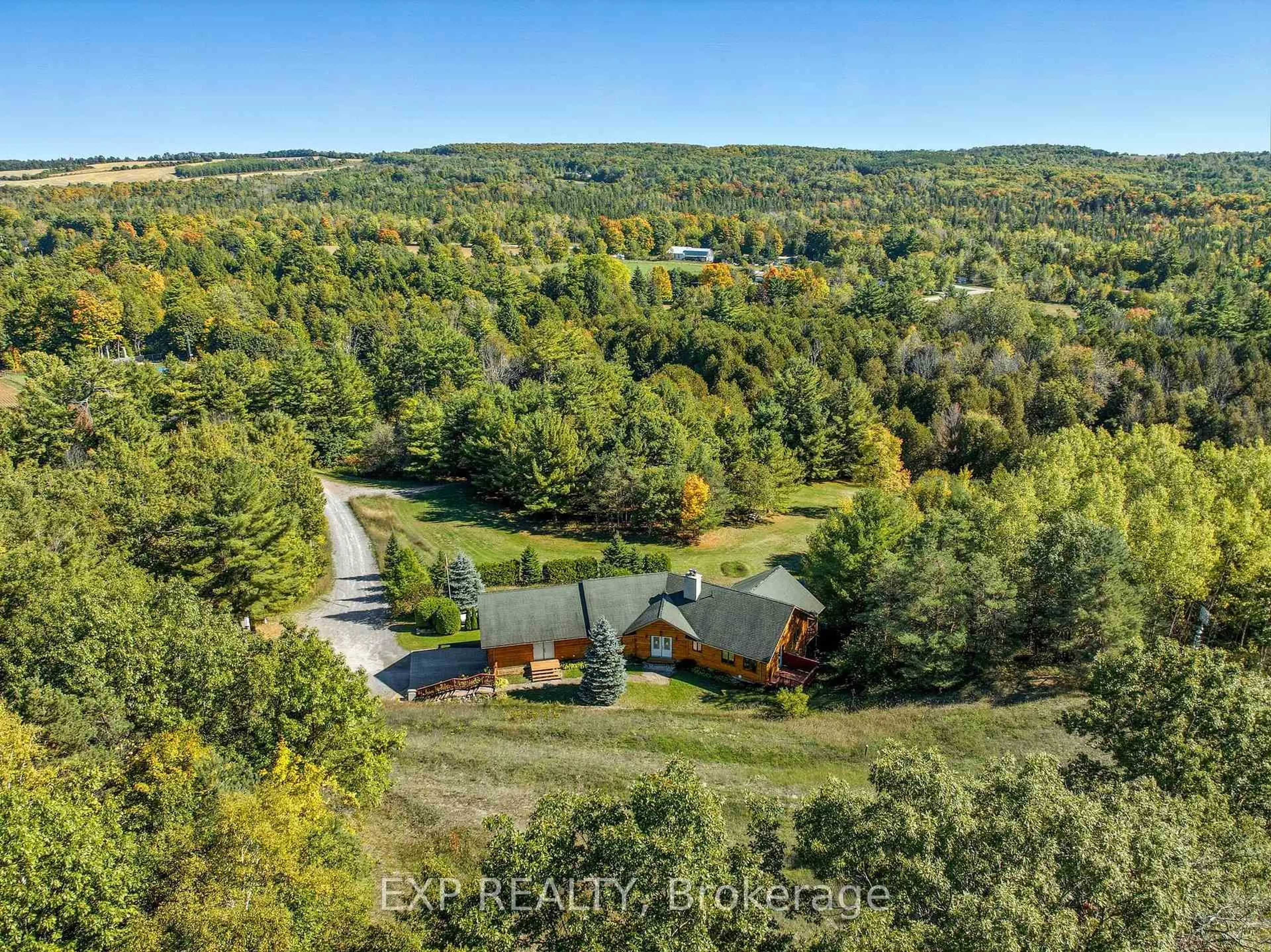 A pic from outside/outdoor area/front of a property/back of a property/a pic from drone, forest/trees view for 3362 Pioneer Rd, Hamilton Township Ontario K0K 1C0