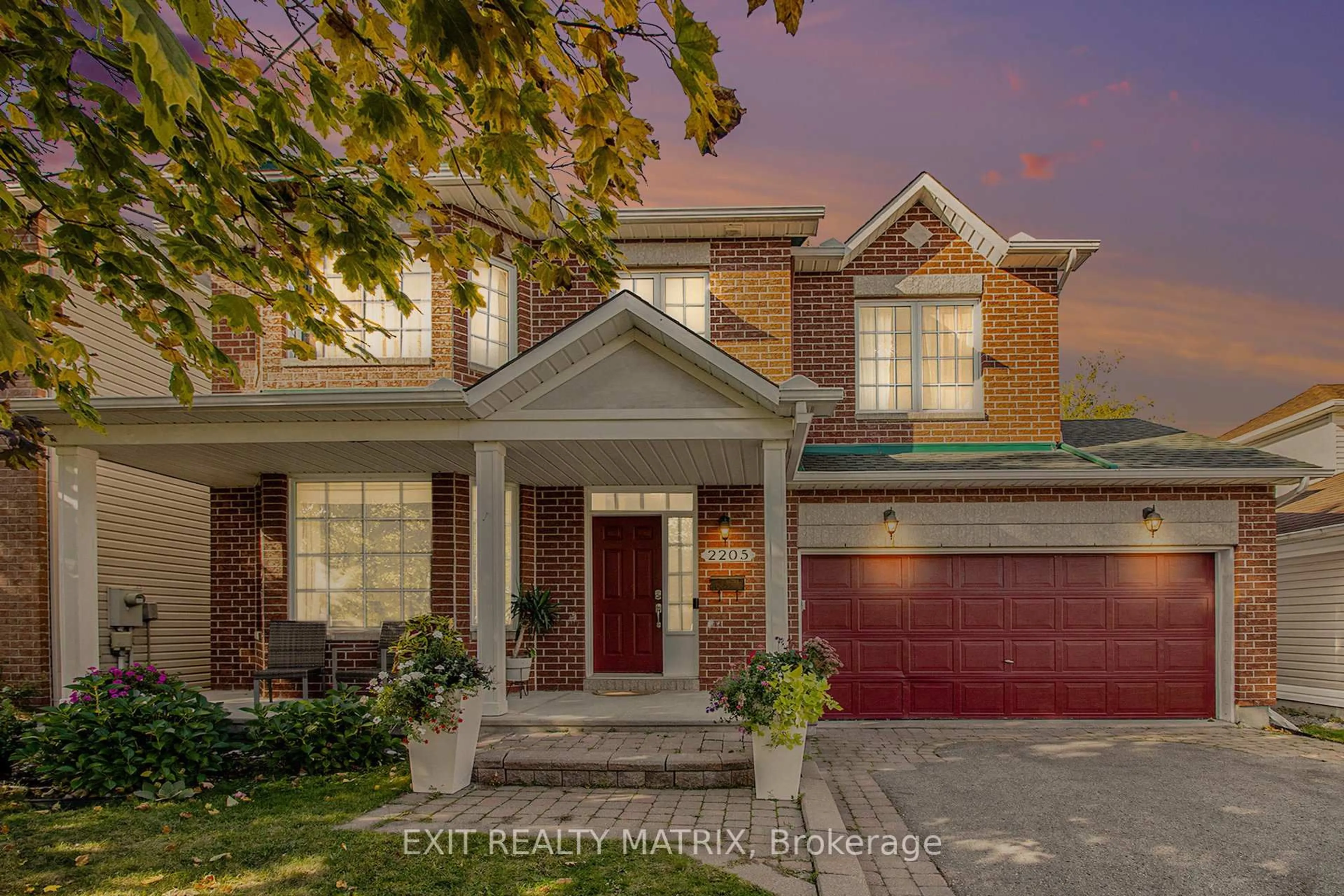 Home with brick exterior material, street for 2205 Blue Willow Cres, Orleans Ontario K1W 1K6