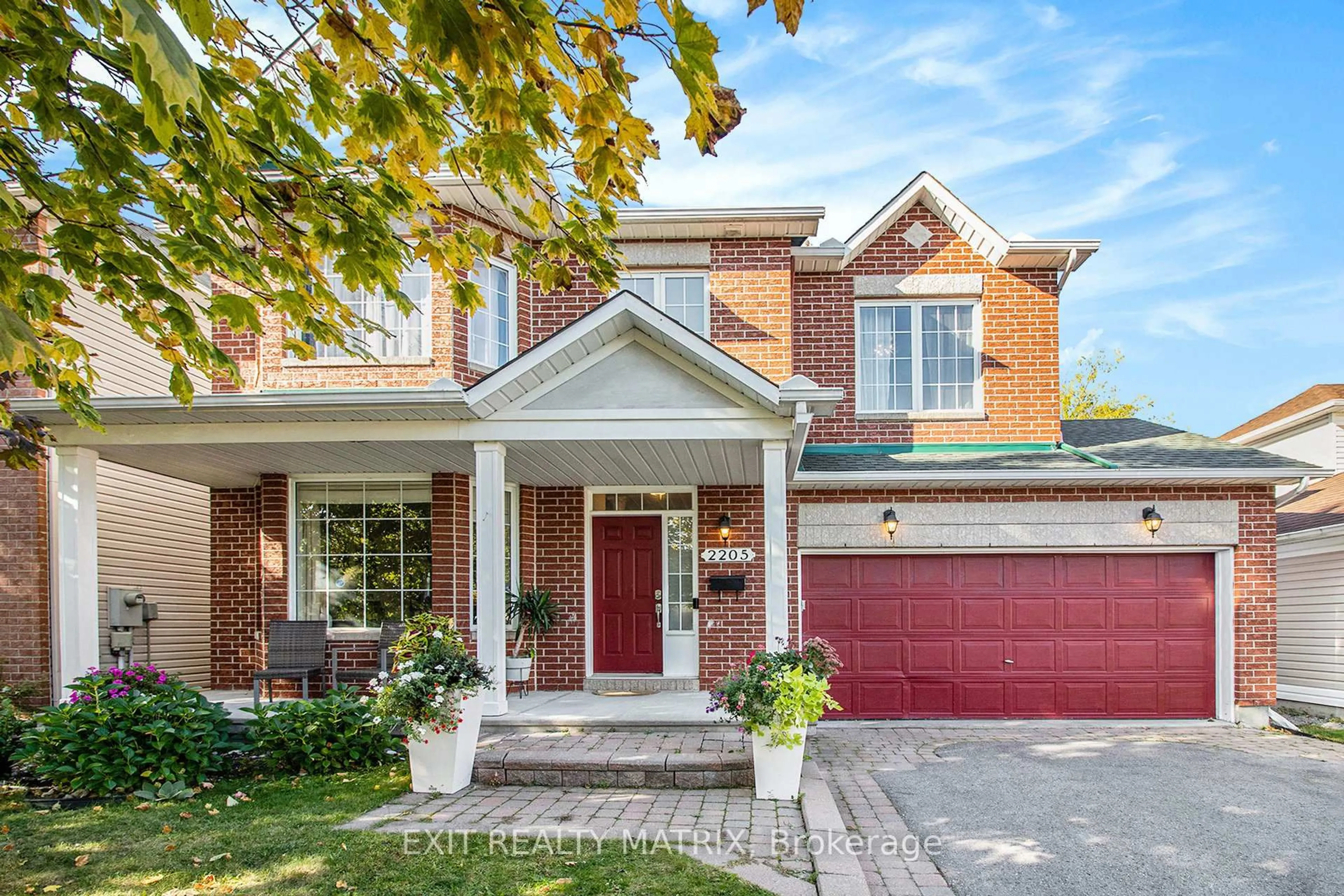 Home with brick exterior material, street for 2205 Blue Willow Cres, Orleans Ontario K1W 1K6