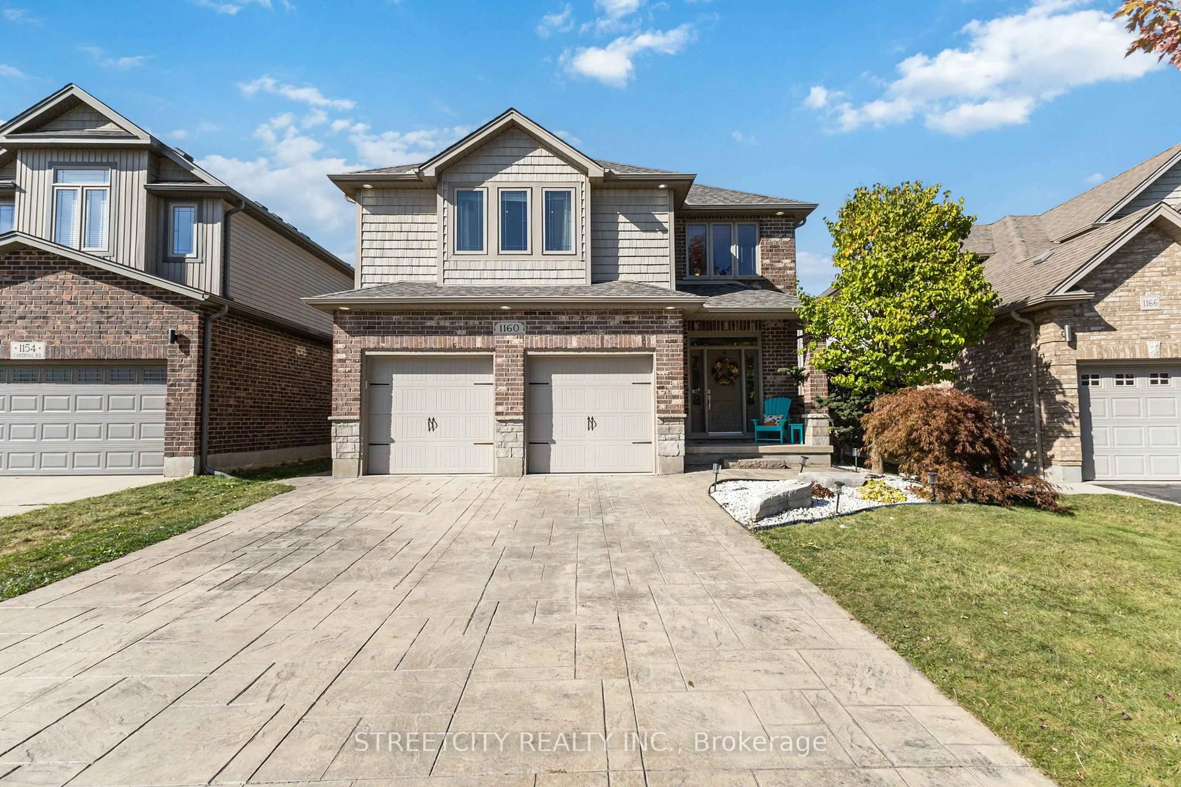 Home with brick exterior material, street for 1160 Cardinal Rd, London South Ontario N6M 0C3