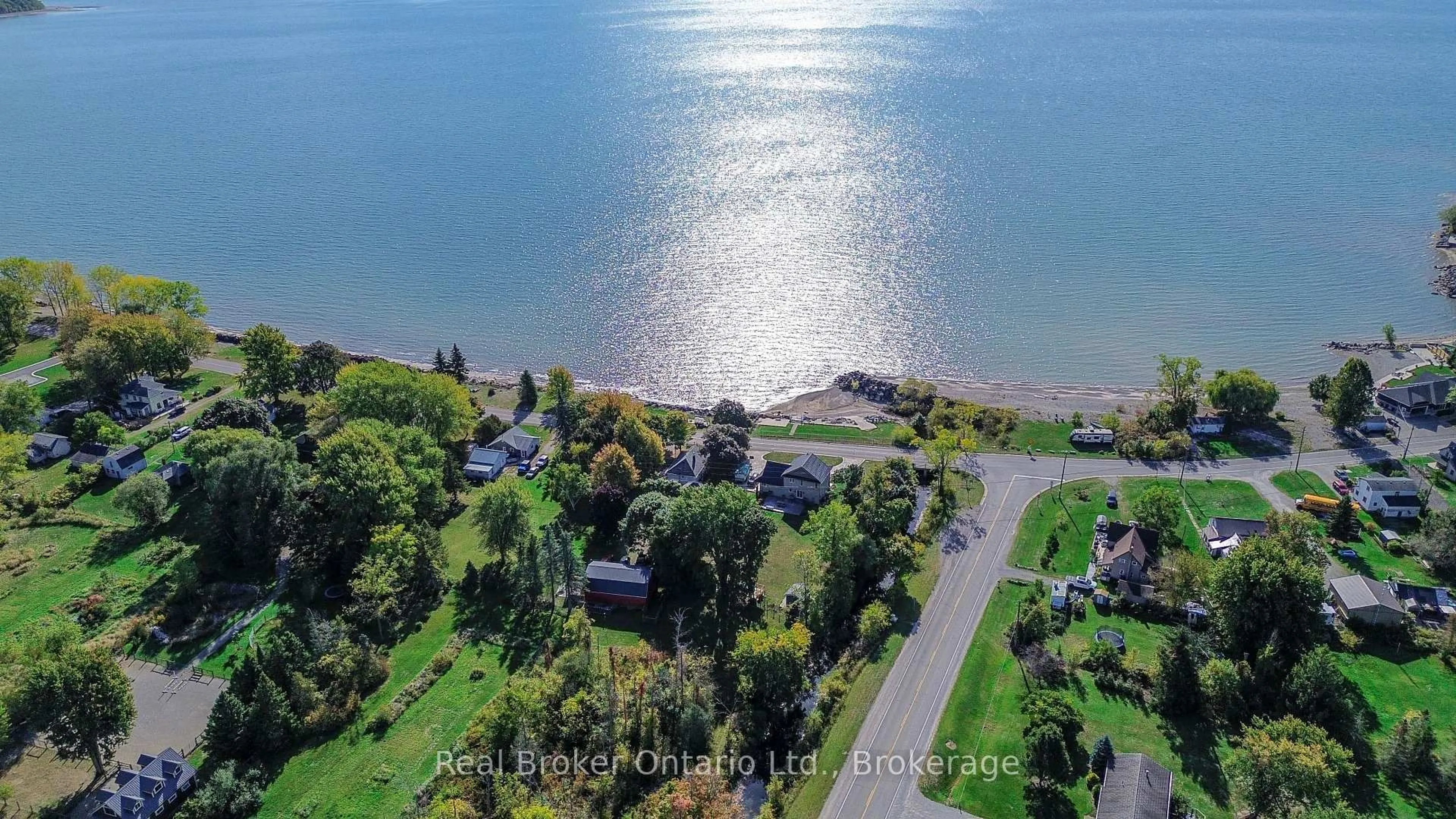 A pic from outside/outdoor area/front of a property/back of a property/a pic from drone, water/lake/river/ocean view for 2801 North Shore Dr, Haldimand Ontario N0A 1K0