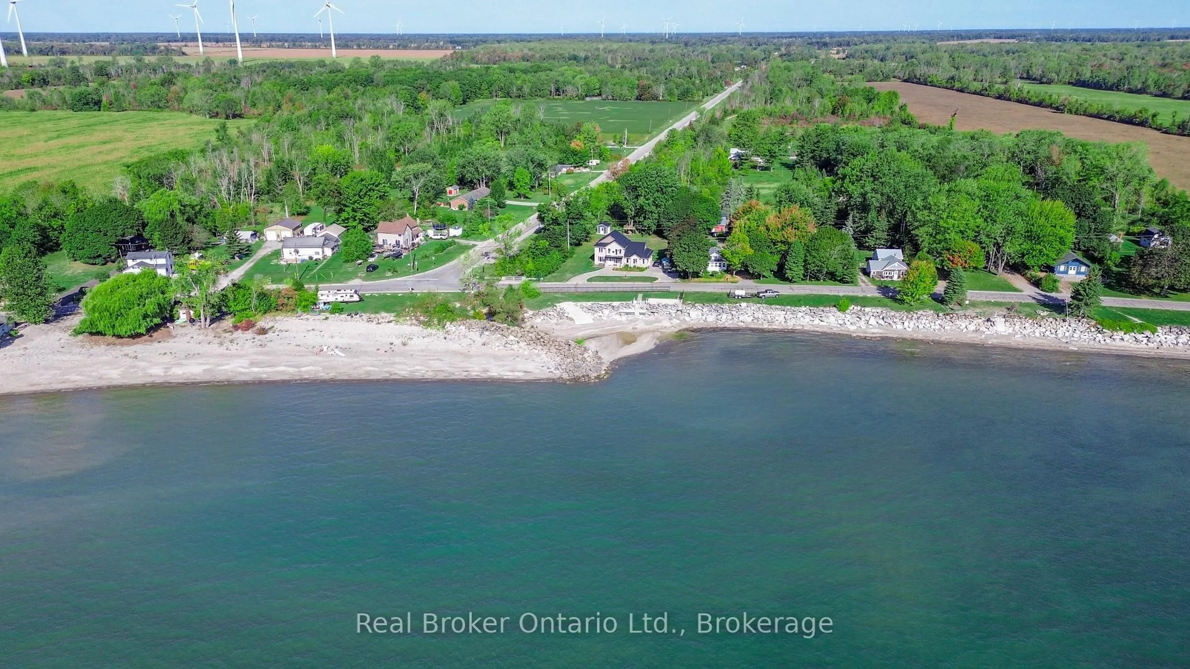 A pic from outside/outdoor area/front of a property/back of a property/a pic from drone, water/lake/river/ocean view for 2801 North Shore Dr, Haldimand Ontario N0A 1K0