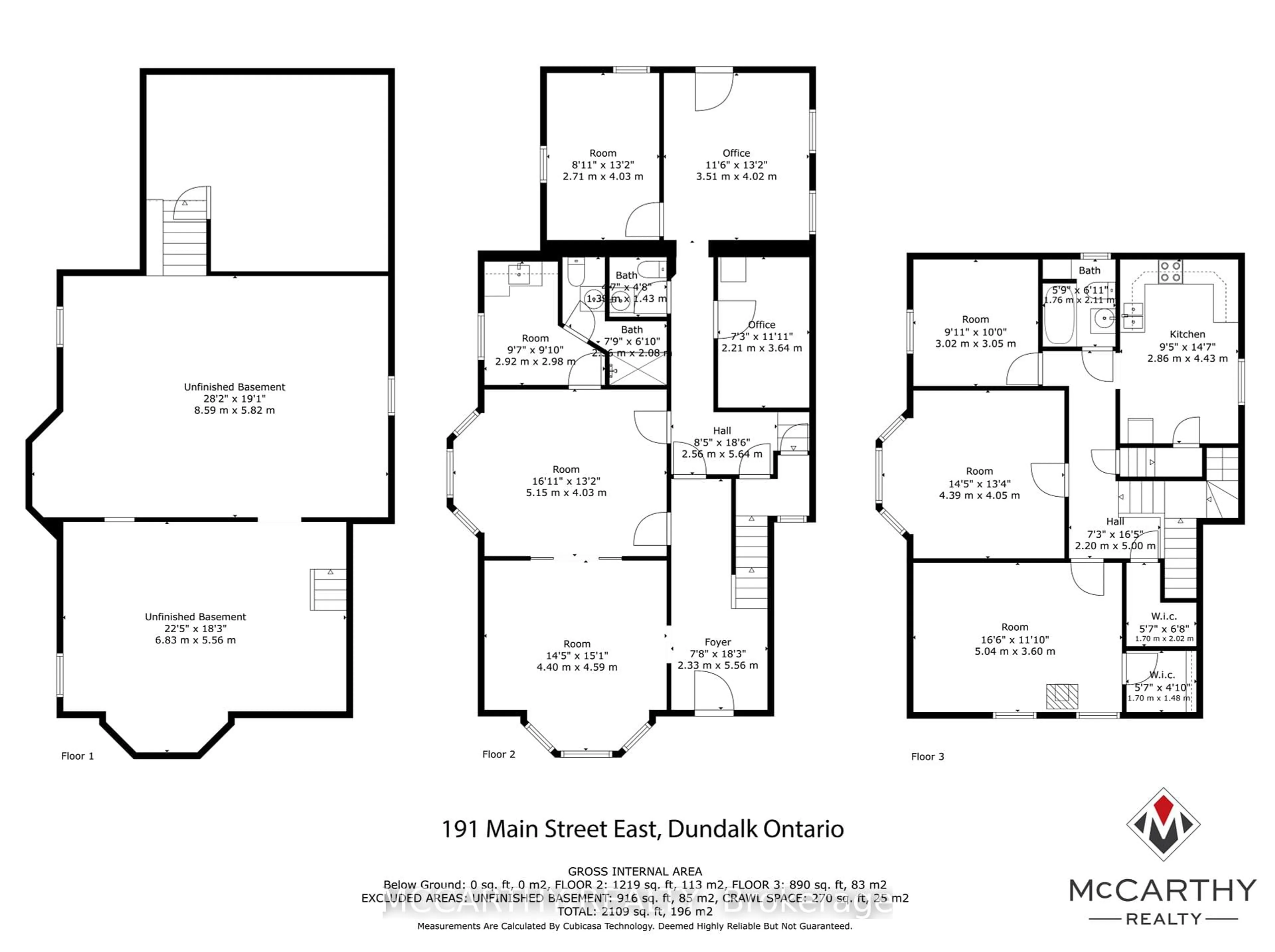Floor plan for 191 Main St, Southgate Ontario N0C 1B0