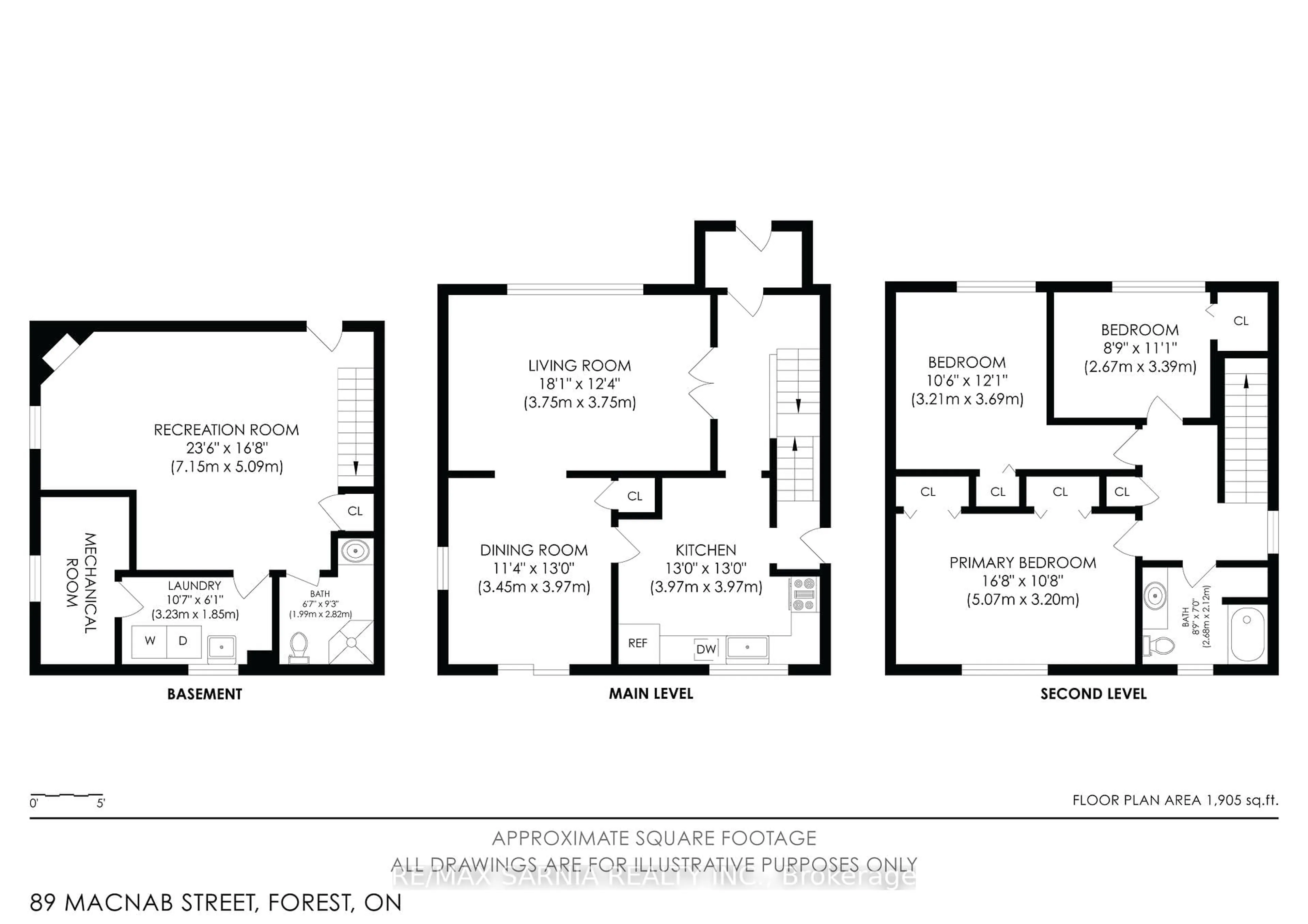 Floor plan for 89 MACNAB St, Lambton Shores Ontario N0N 1J0
