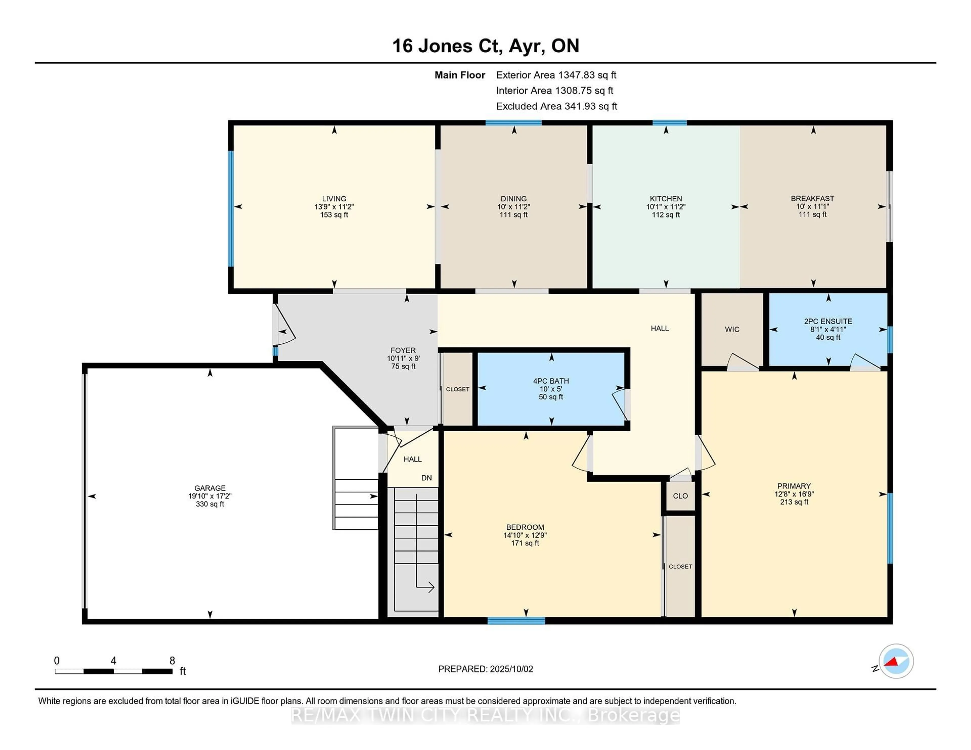 Floor plan for 16 Jones Crt, North Dumfries Ontario N0B 1E0