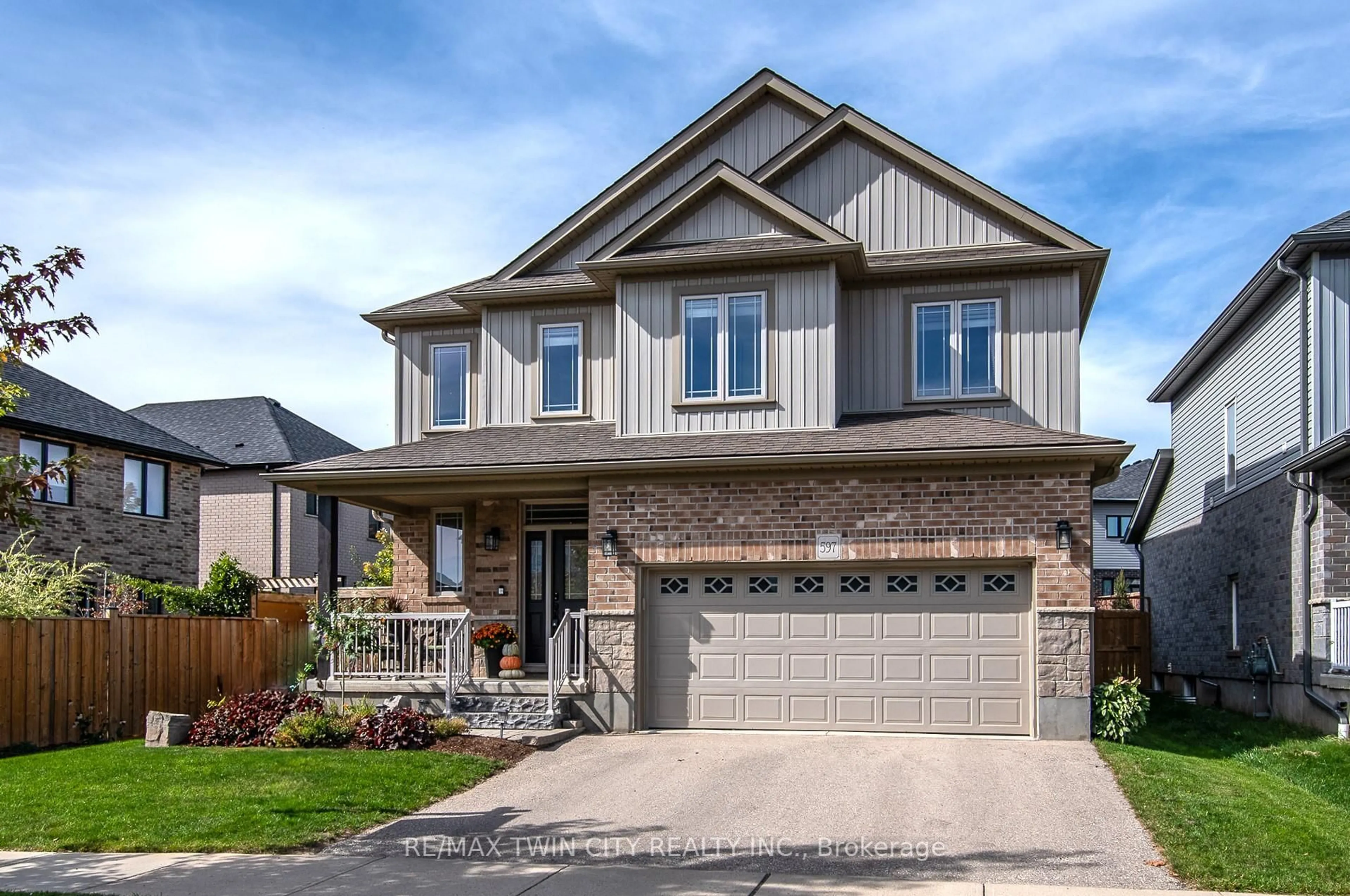 Home with brick exterior material, street for 597 Sundew Dr, Waterloo Ontario N2V 0B9