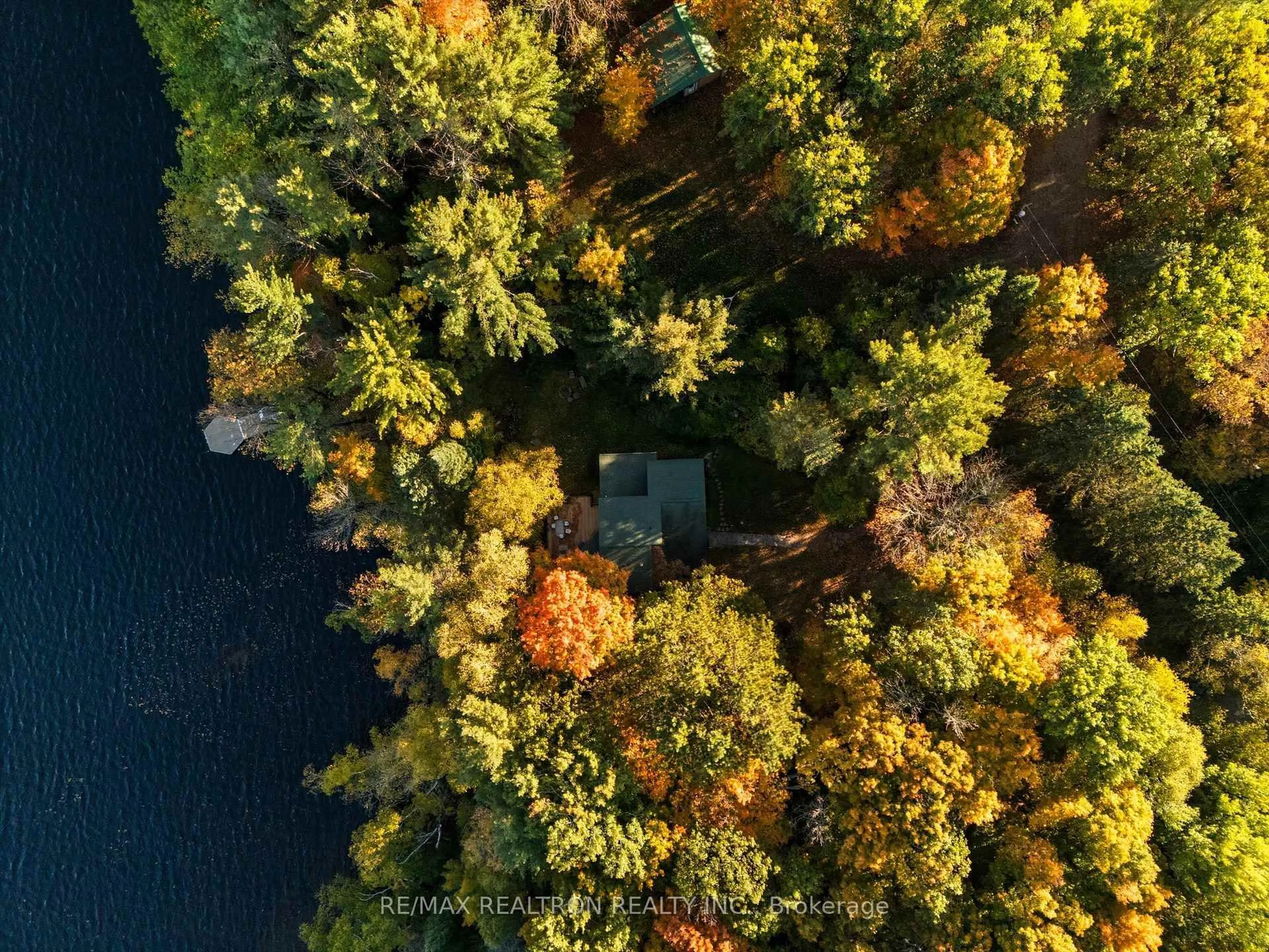 A pic from outside/outdoor area/front of a property/back of a property/a pic from drone, forest/trees view for 23 Rocky Dr, Huntsville Ontario P1H 2J2