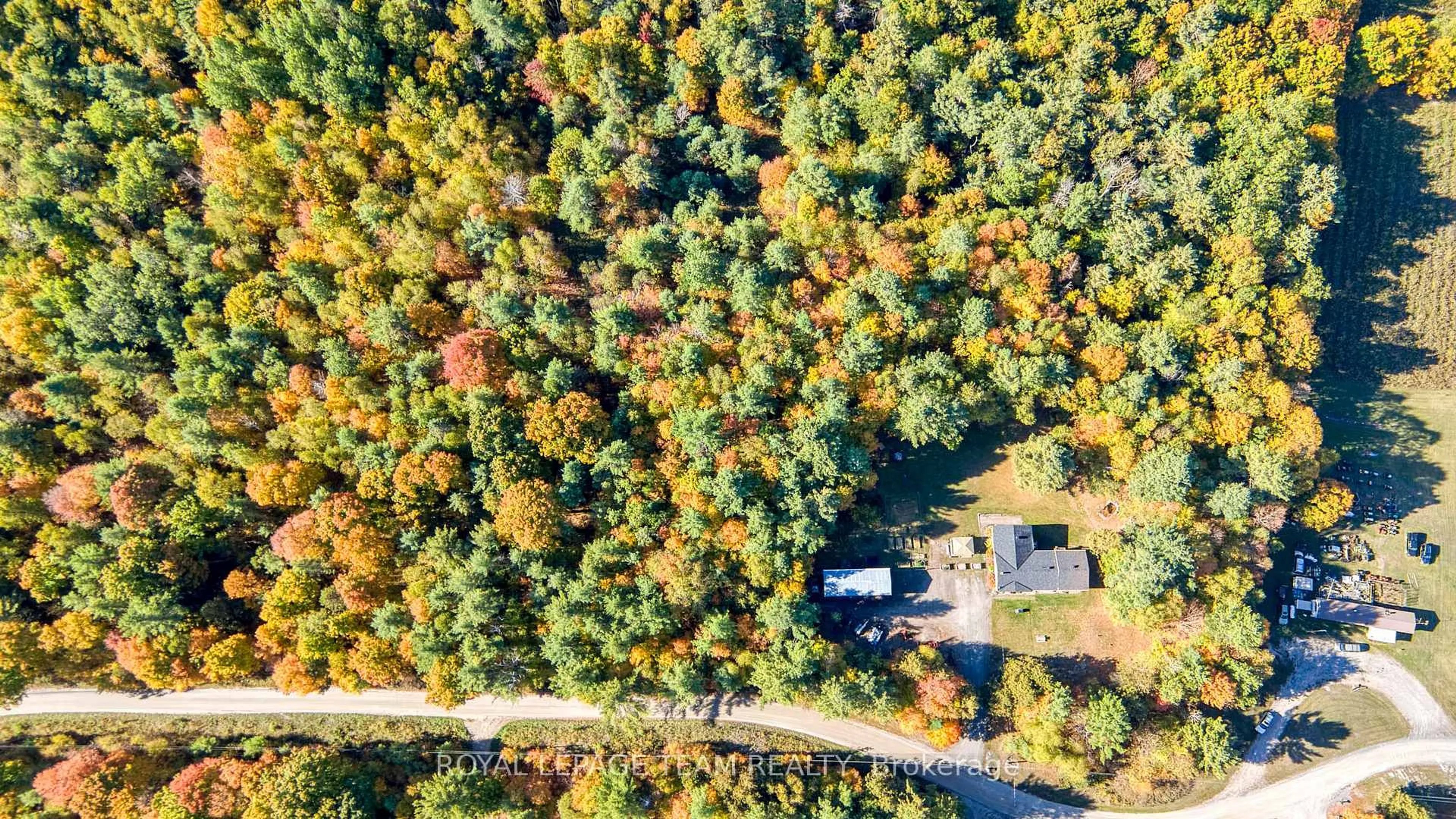 A pic from outside/outdoor area/front of a property/back of a property/a pic from drone, forest/trees view for 2819 Lanark 8c Concession, Clayton Ontario K0A 1P0