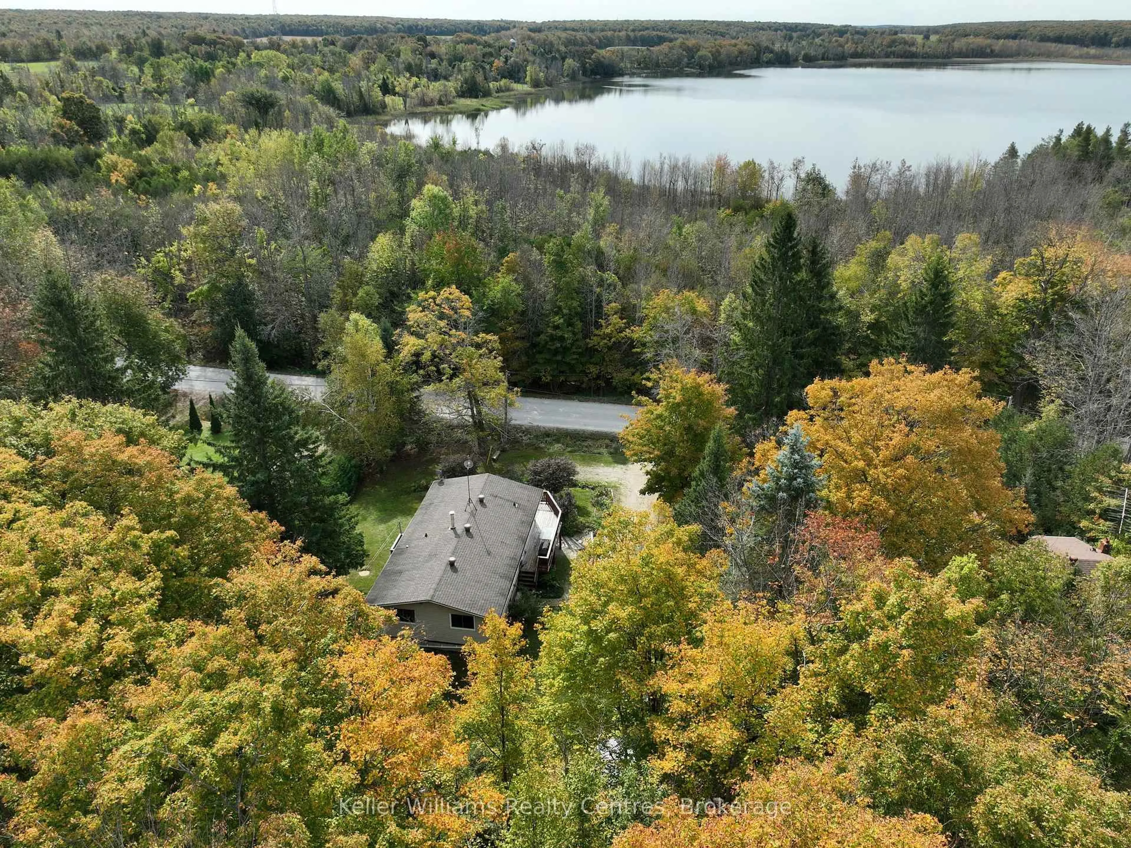 A pic from outside/outdoor area/front of a property/back of a property/a pic from drone, water/lake/river/ocean view for 462625 Concession 24 Rd, Georgian Bluffs Ontario N0H 2T0