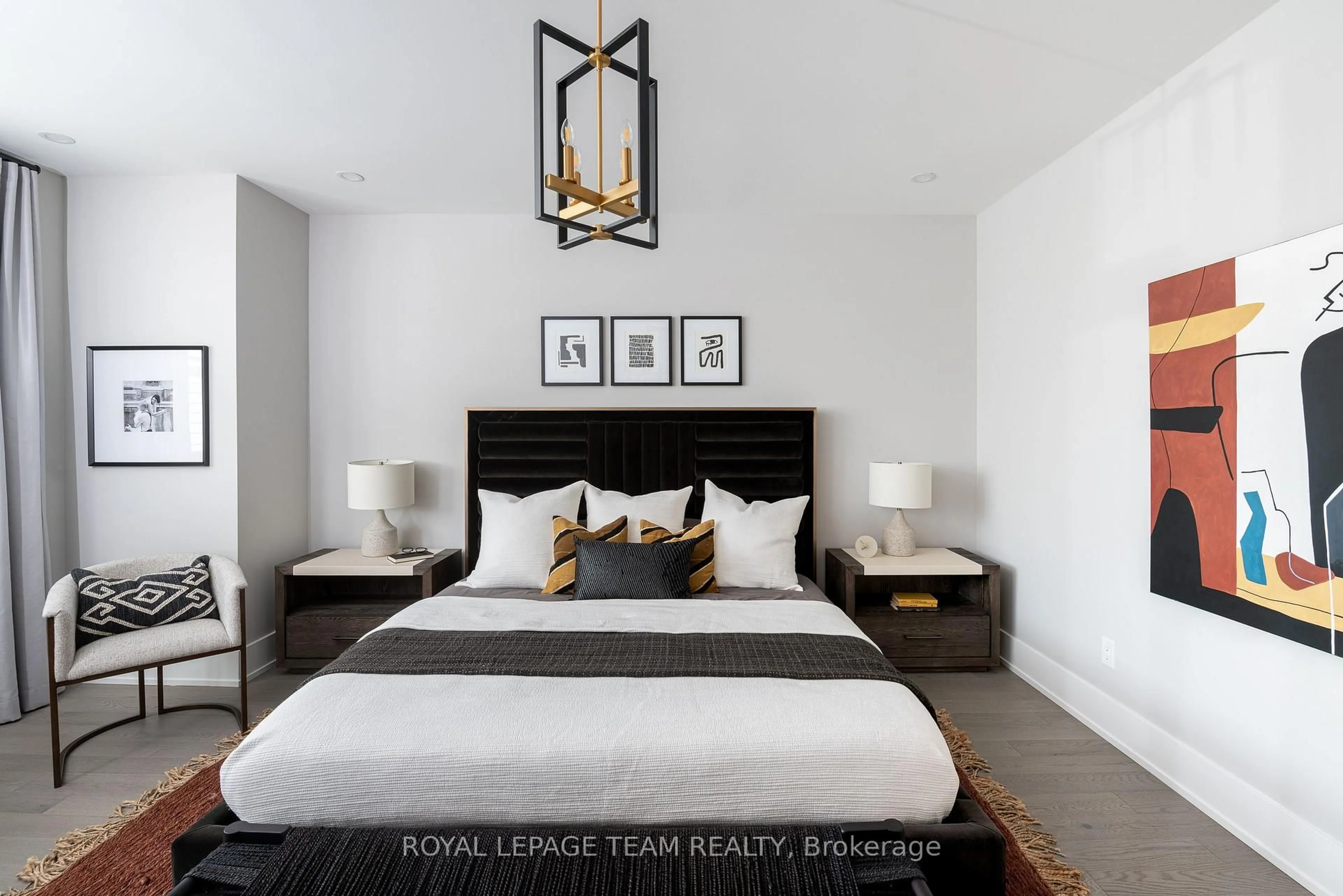 Bedroom with bed, wood/laminate floor for 1030 DePencier Dr, North Grenville Ontario K0G 1J0