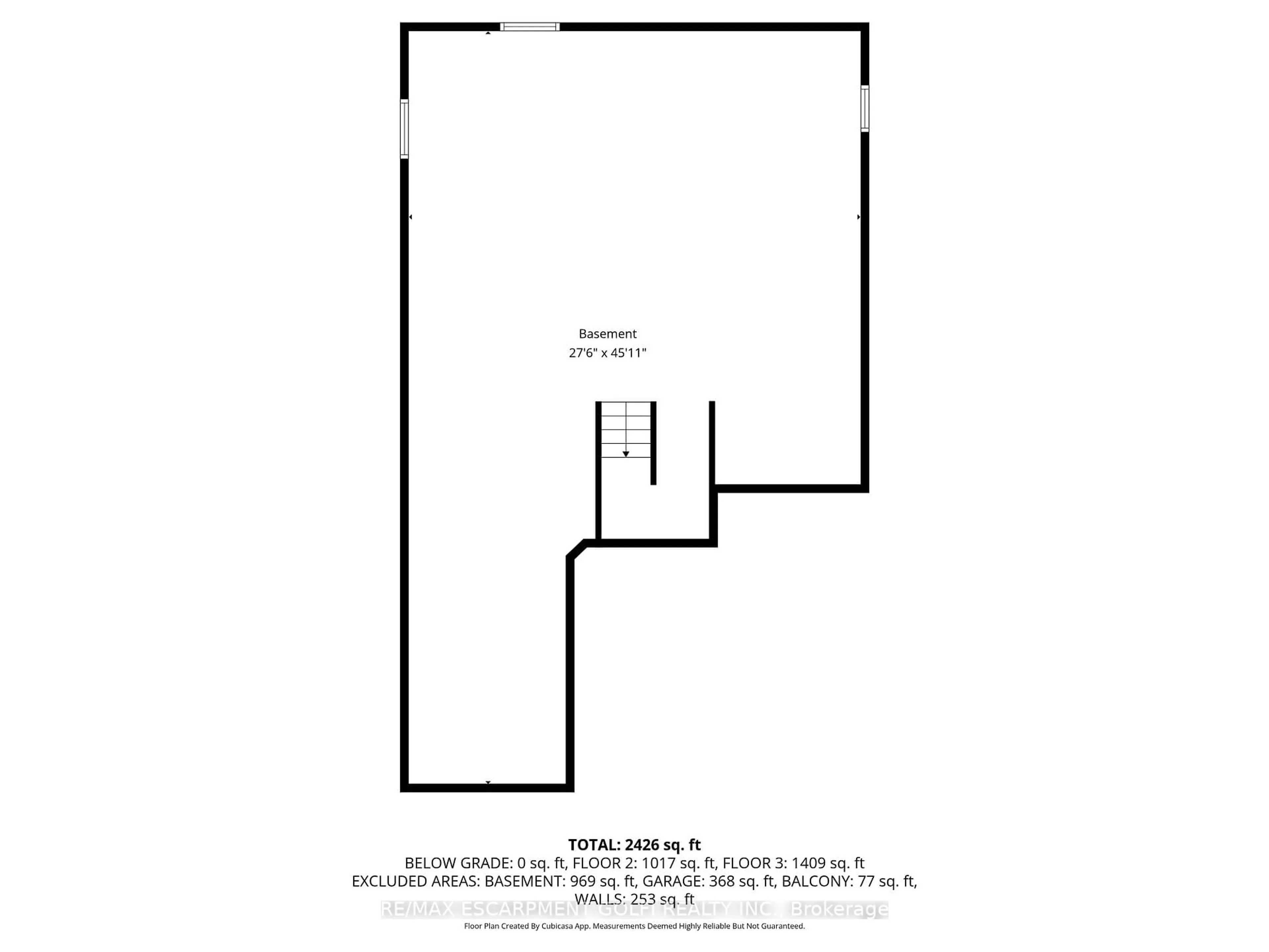Floor plan for 409 Freure Dr, Cambridge Ontario N1S 0A2
