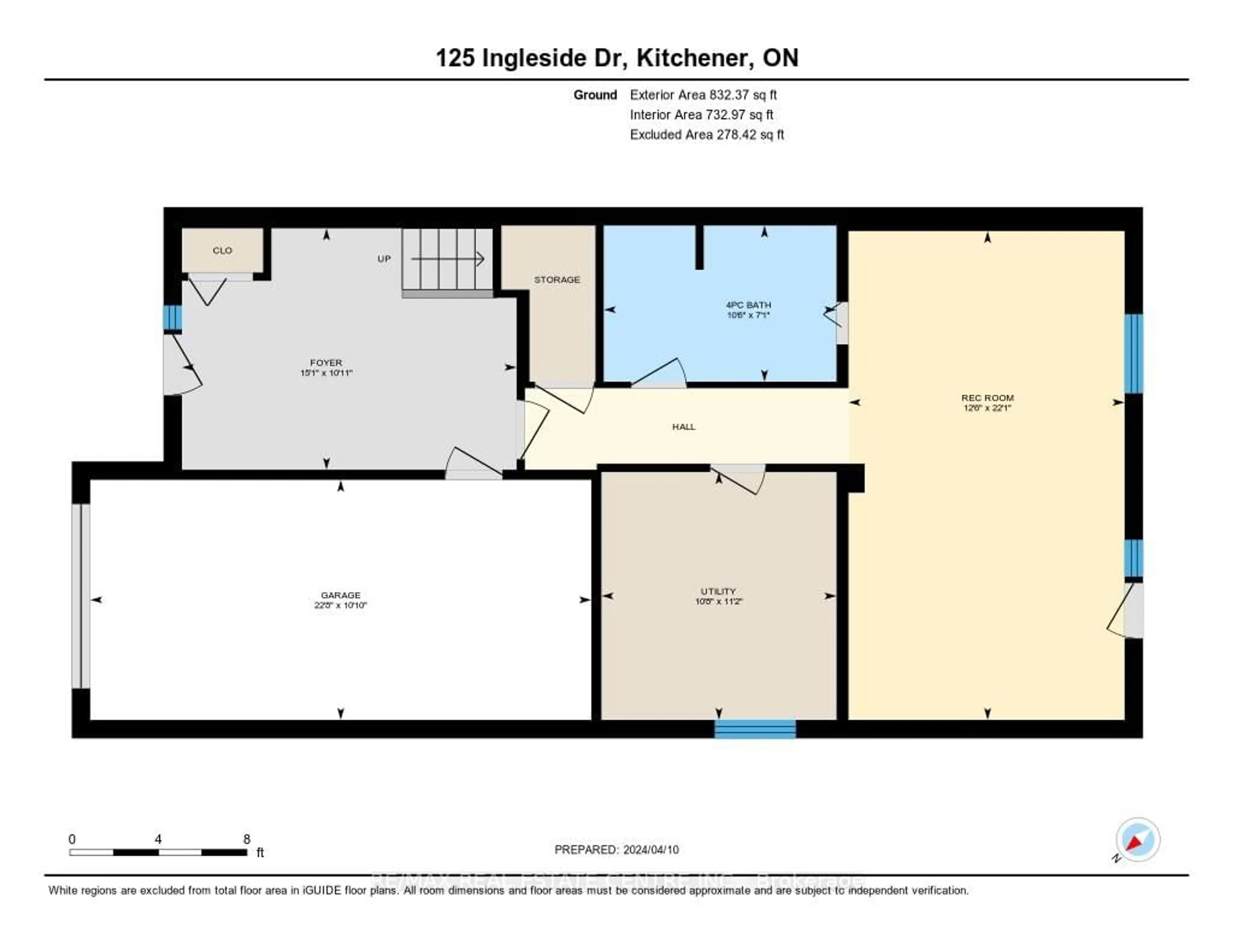 Floor plan for 125 Ingleside Dr, Kitchener Ontario N2M 2G9