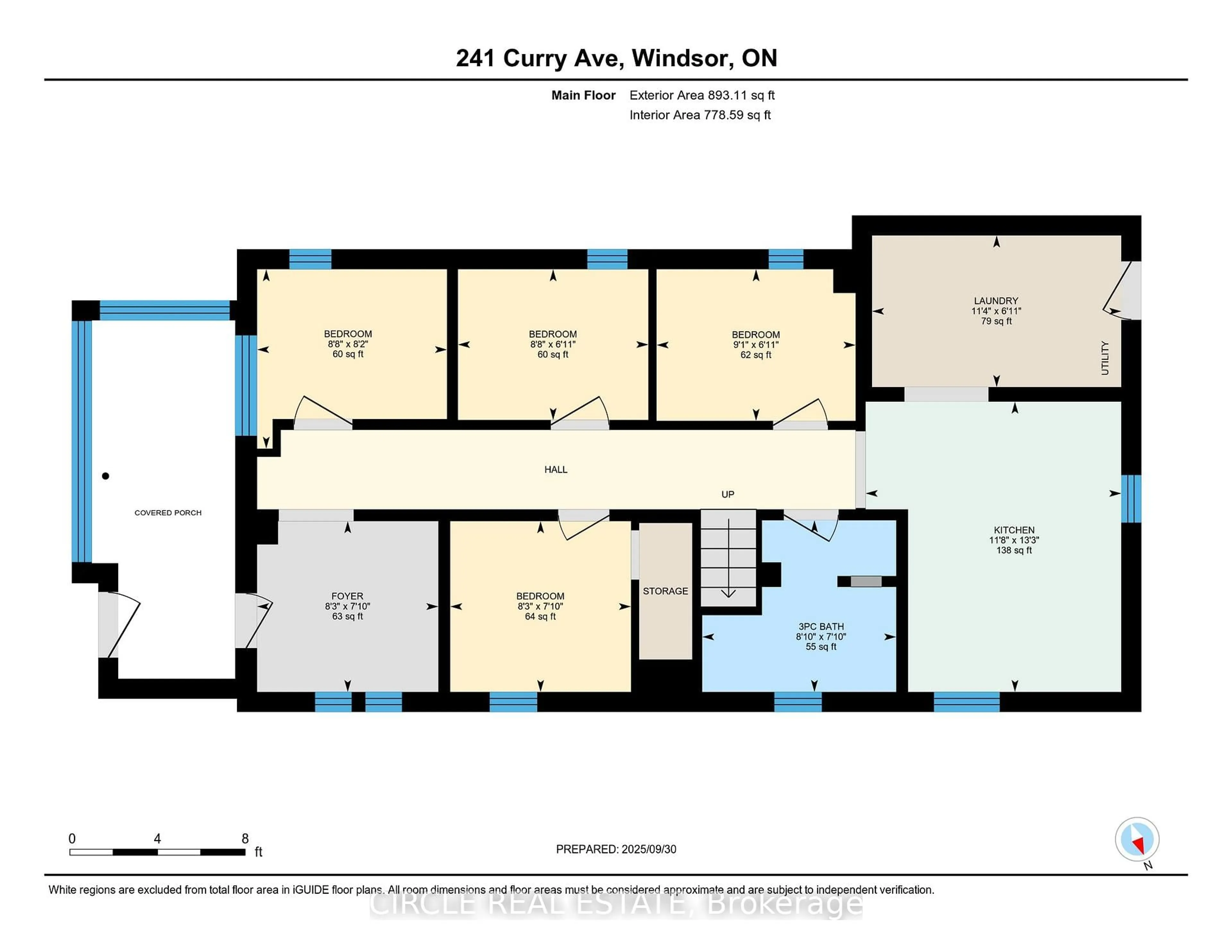 Floor plan for 241 Curry Ave, Windsor Ontario N9B 2B4