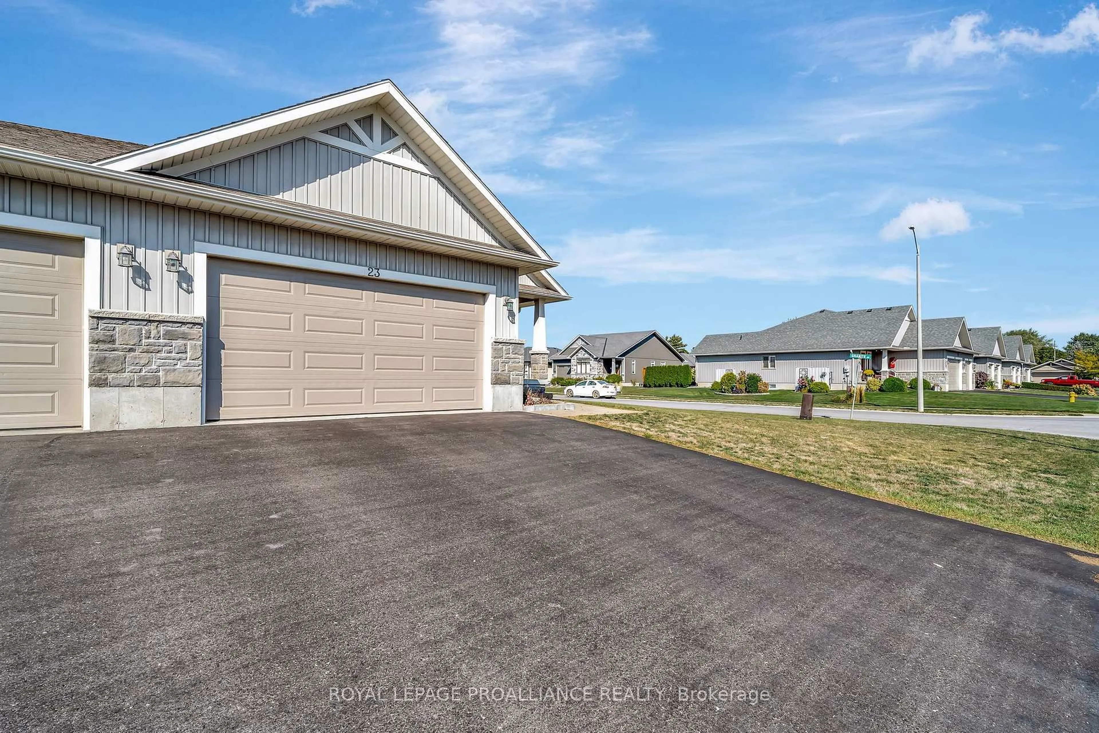 Home with vinyl exterior material, street for 23 CHINOOK St, Belleville Ontario K8P 0C6
