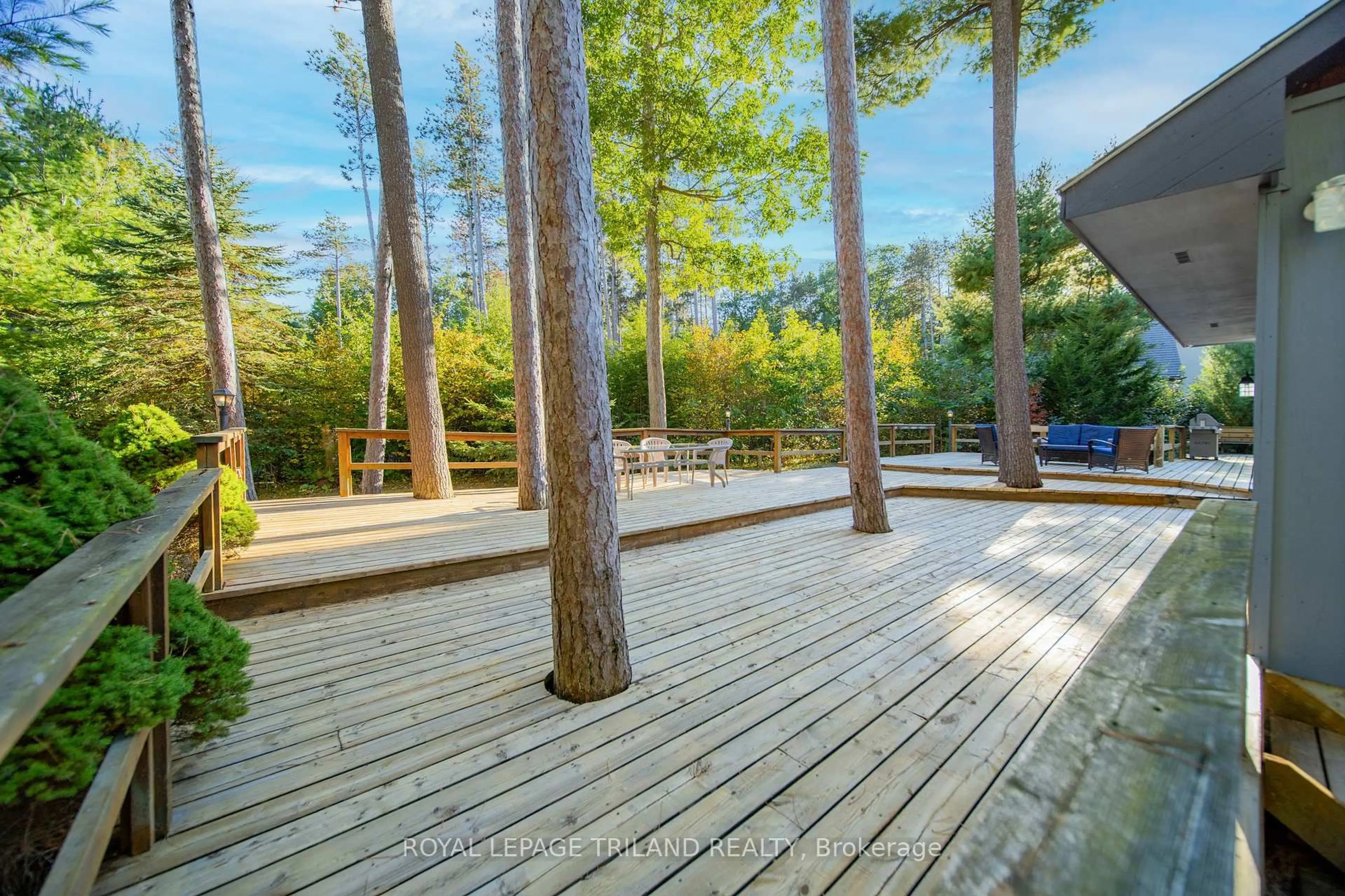 Patio, forest/trees view for 10395 PINETREE Dr, Lambton Shores Ontario N0M 1T0