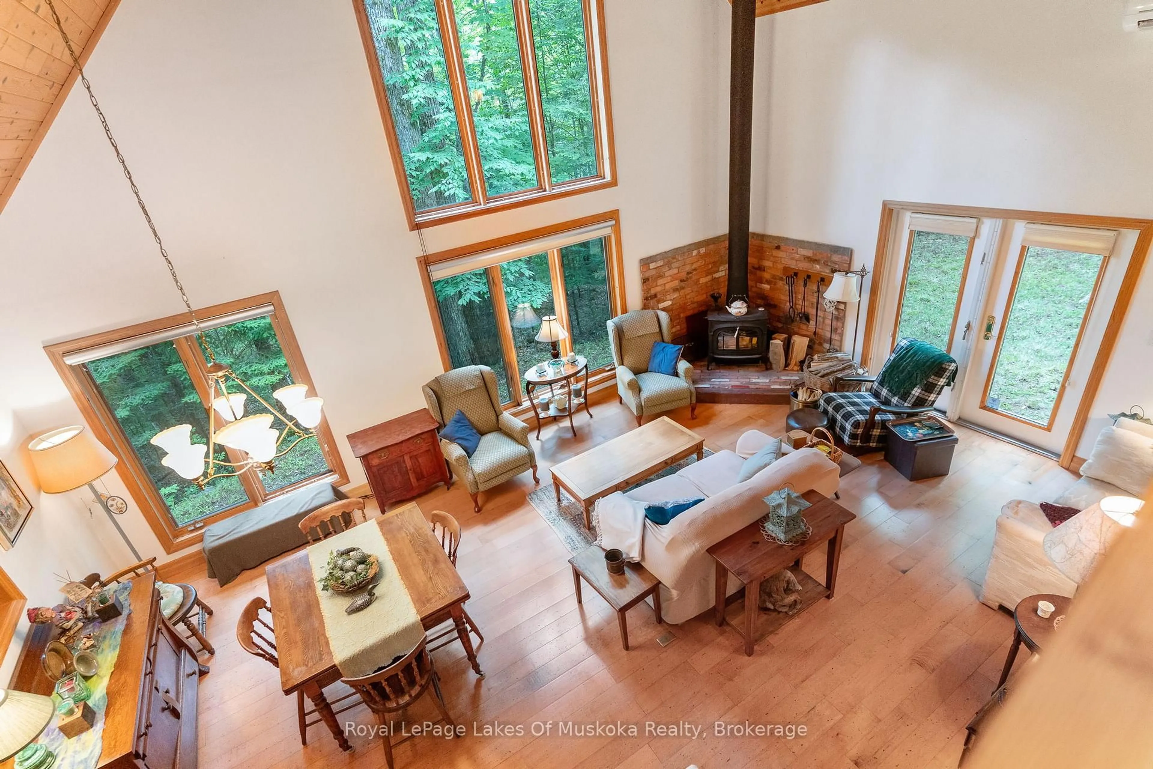 Living room with furniture, wood/laminate floor for 1236 Grace Rd, Minden Hills Ontario K0M 2K0